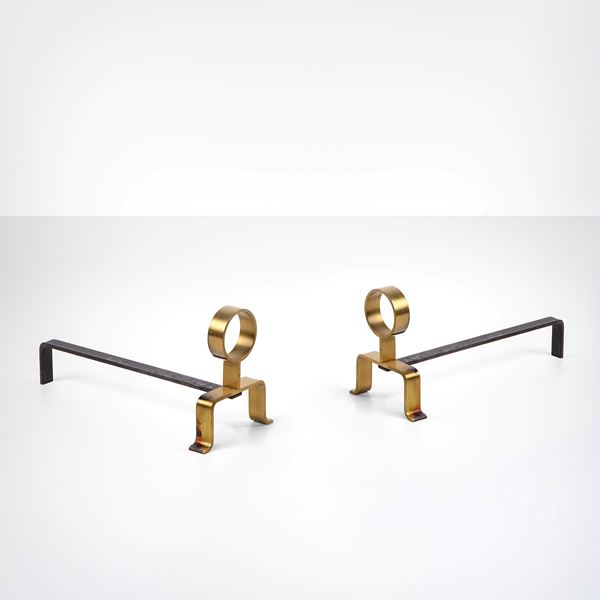 Two andirons
