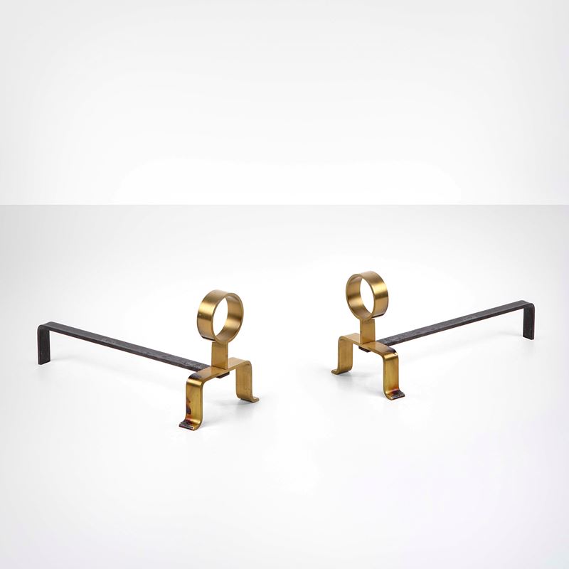 Melchiorre Bega : Due alari  - Asta Fine Design - Cambi Casa d'Aste