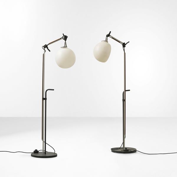Due lampade da terra mod. Aggregato