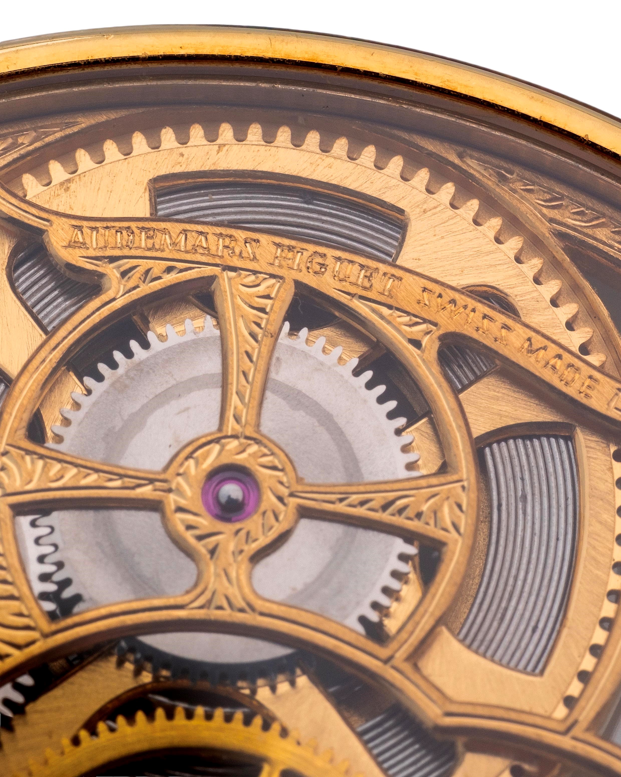 Audemars Piguet - Orologio da tasca ref. 35792 in oro giallo 18k con quadrante scheletrato
