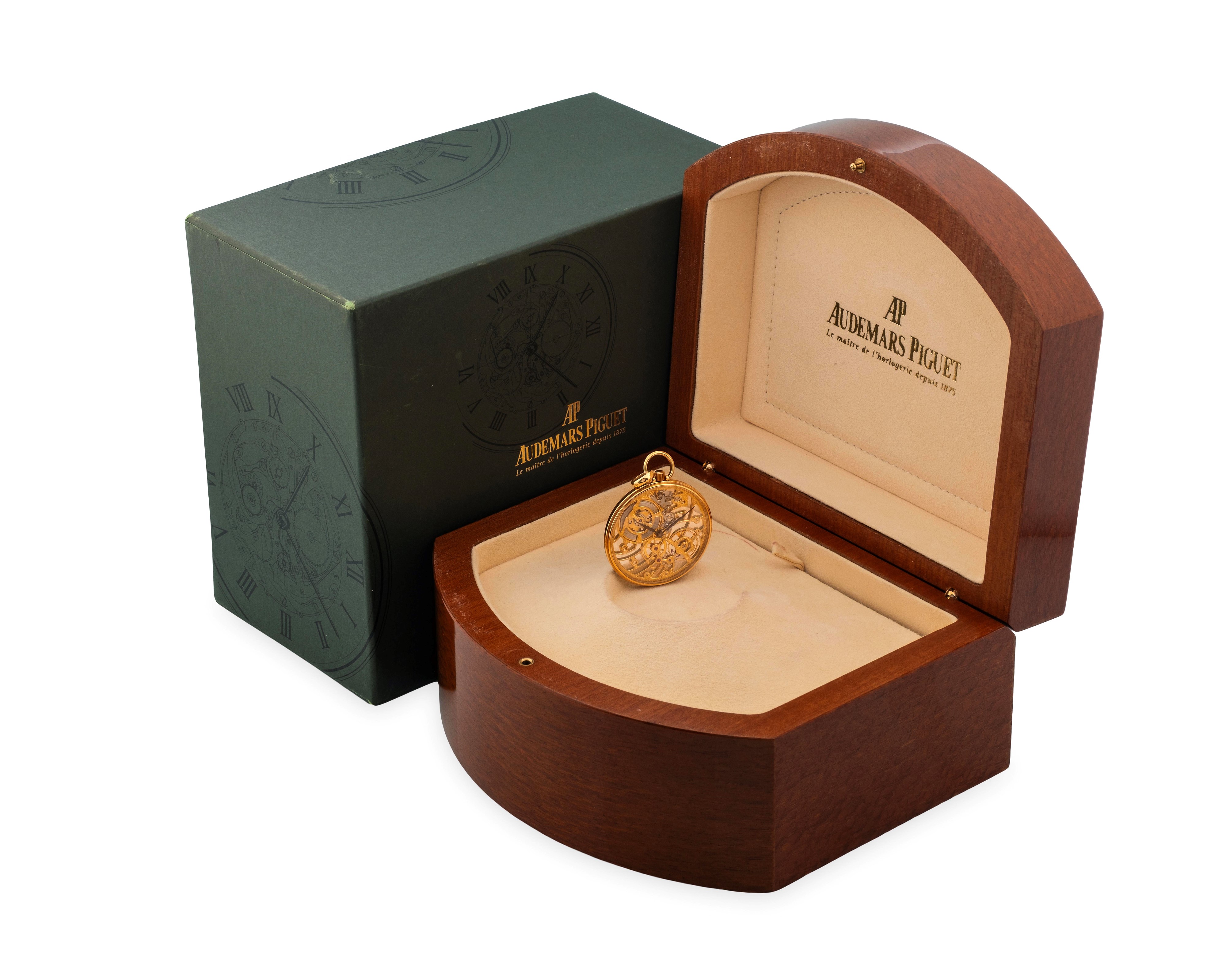 Audemars Piguet - Orologio da tasca ref. 35792 in oro giallo 18k con quadrante scheletrato