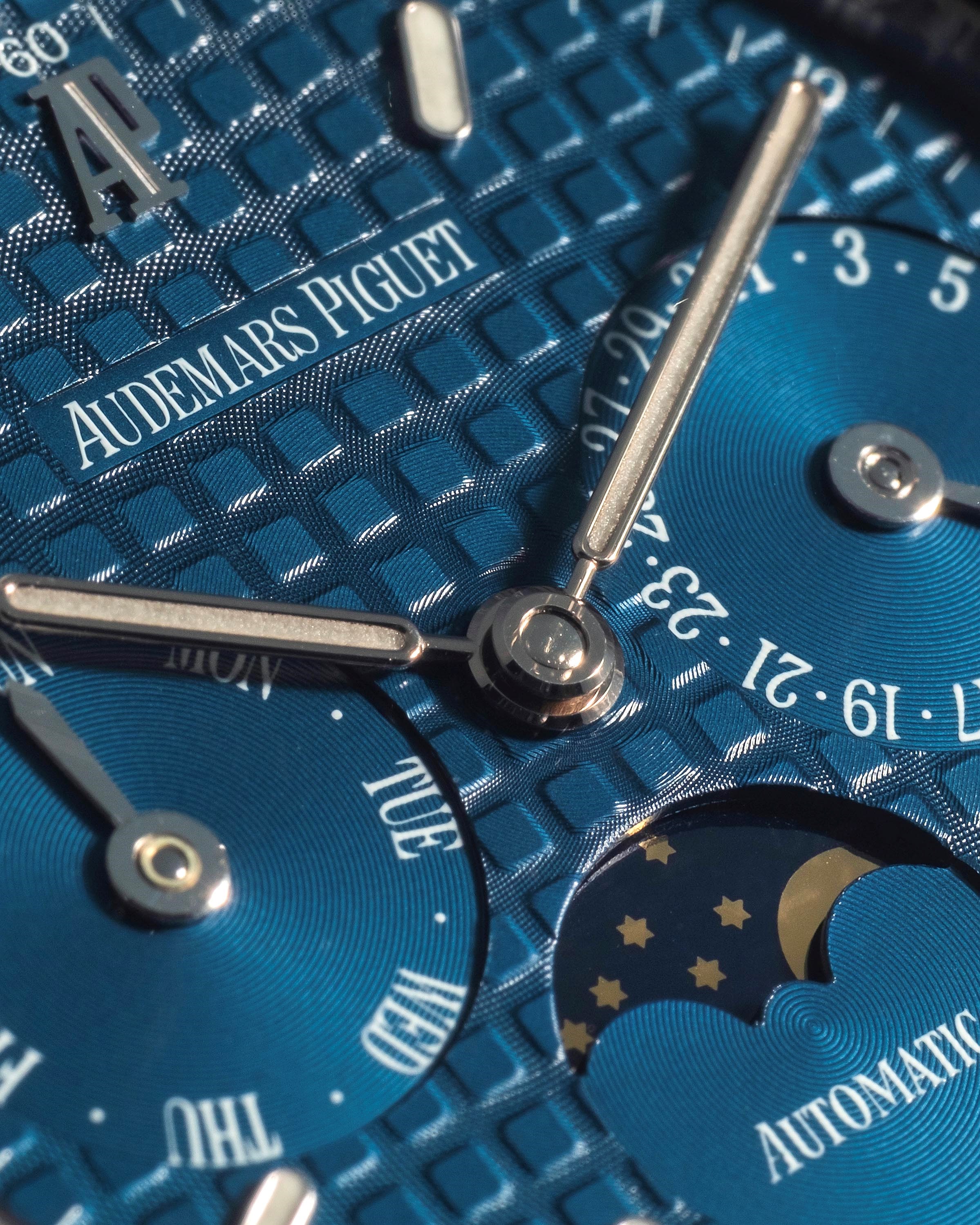 Audemars Piguet - Royal Oak 25594ST.00.0789ST.04 in acciaio con quadrante blu Grand Tapisserie e ...