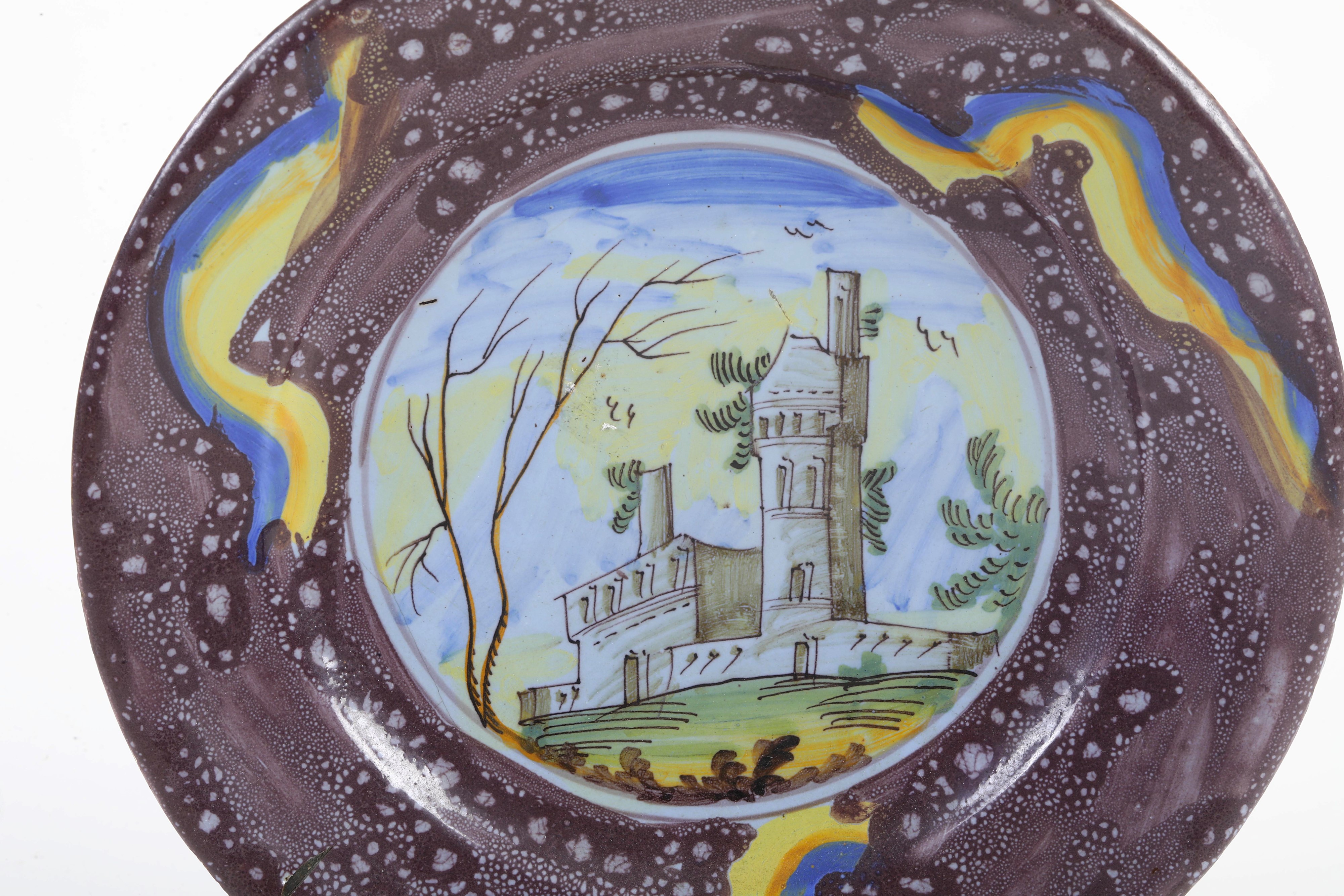 Maiolica, Piatto da parete o da portata, Pavia, inizio del XVIII secolo