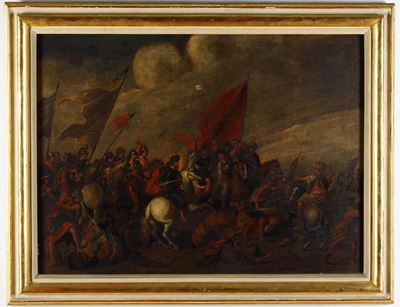 Scuola del XVII–XVIII secolo, Scontro di cavalleria