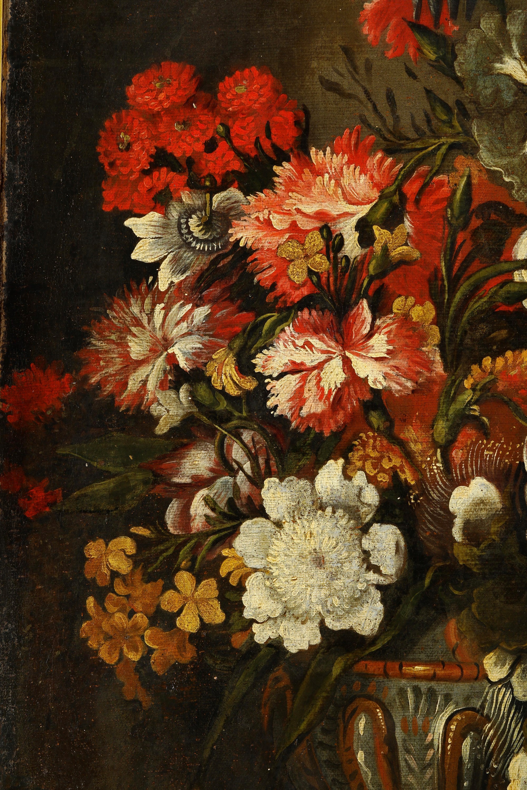 Scuola del XVIII secolo, Natura morta con vaso di fiori, olio su tela