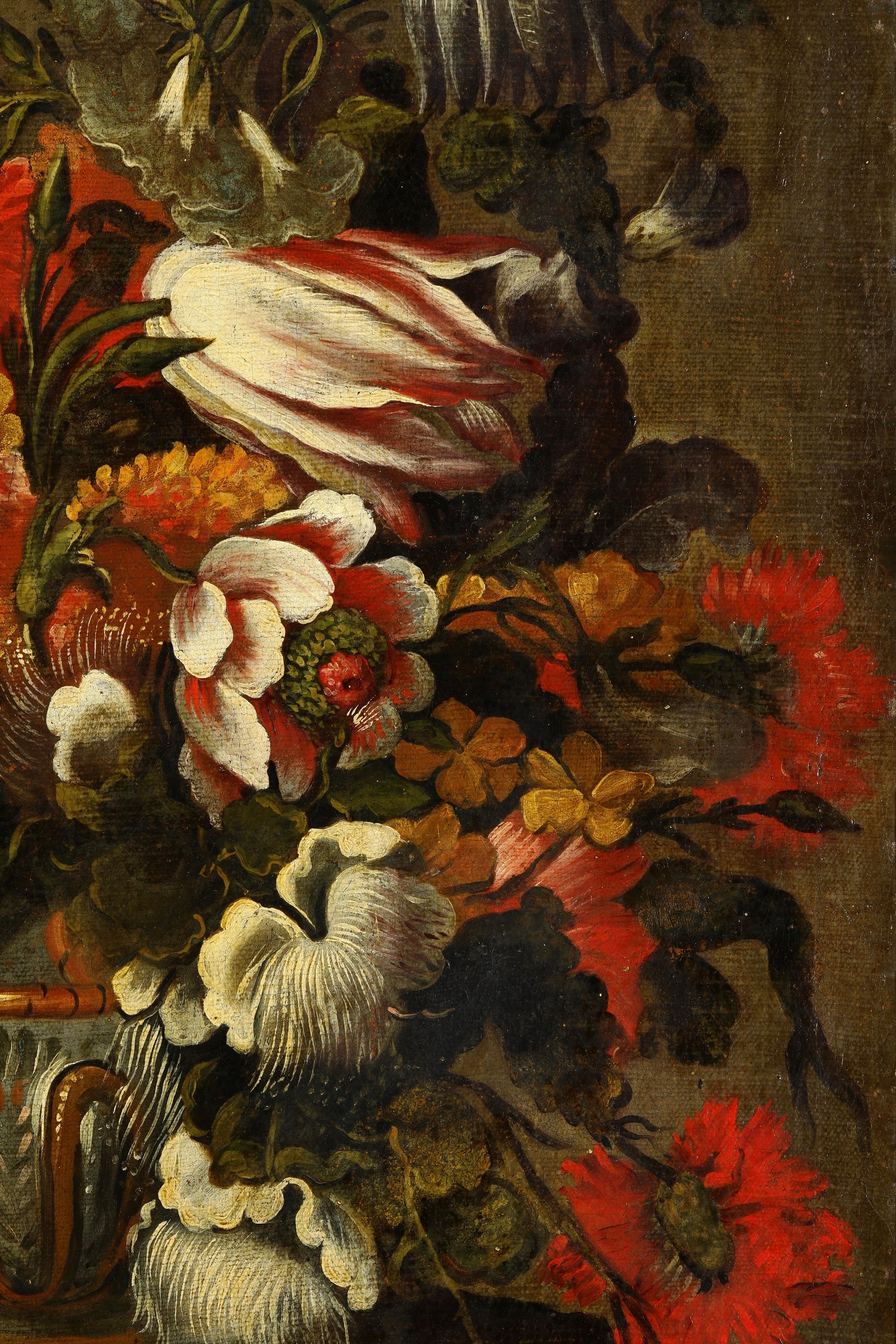 Scuola del XVIII secolo, Natura morta con vaso di fiori, olio su tela