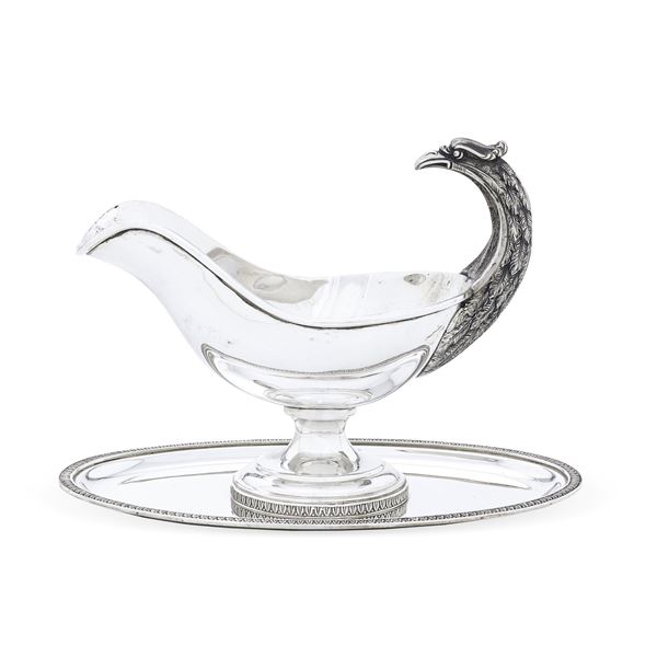 Salsiera. Argenteria artistica fiorentina del XX secolo. Argentiere Pampaloni