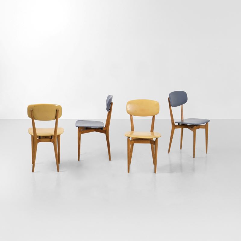 Cantieri Magugliani : Quattro sedie mod. 691  - Auction 20th-century design - Cambi Casa d'Aste