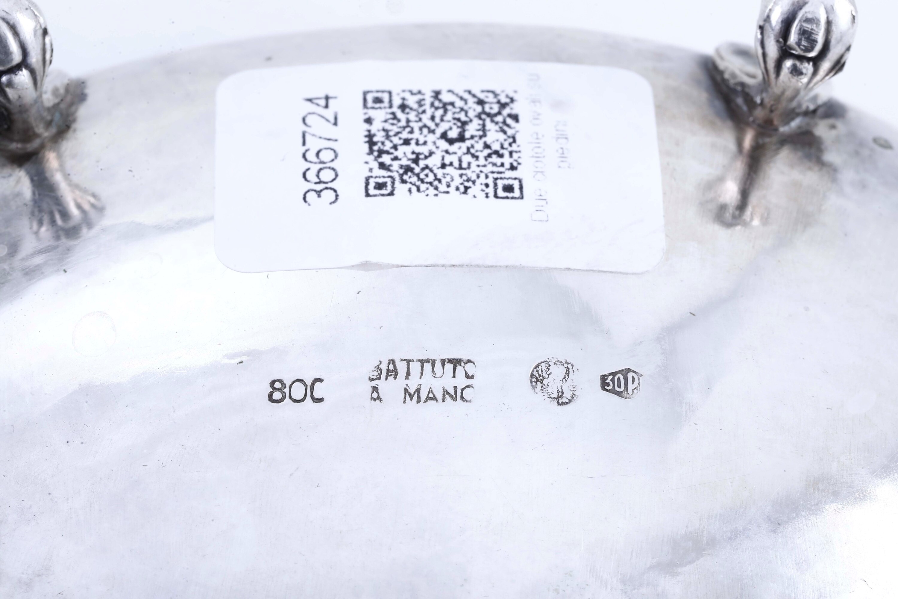 F.lli Zaramella, Coppia di saliere in argento, argenteria italiana della prima metà del XX secolo