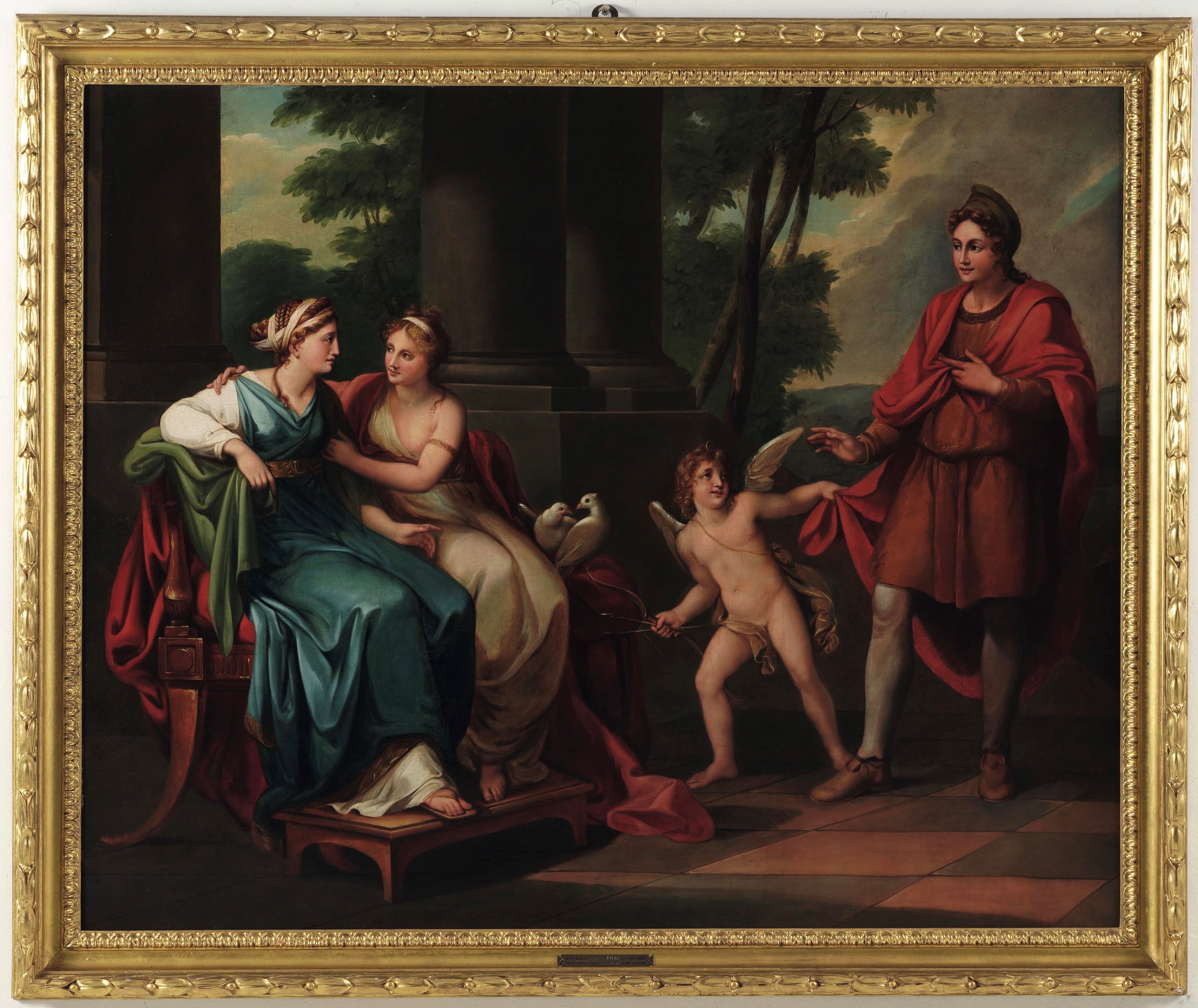 Angelica Kauffmann - Venere persuade Elena ad amare Paride, olio su tela