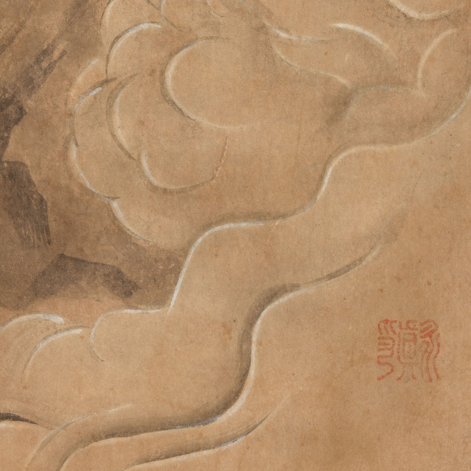 Giappone (periodo Edo), Scroll con raffigurazione di Avalokitesvara su roccia e sigilli