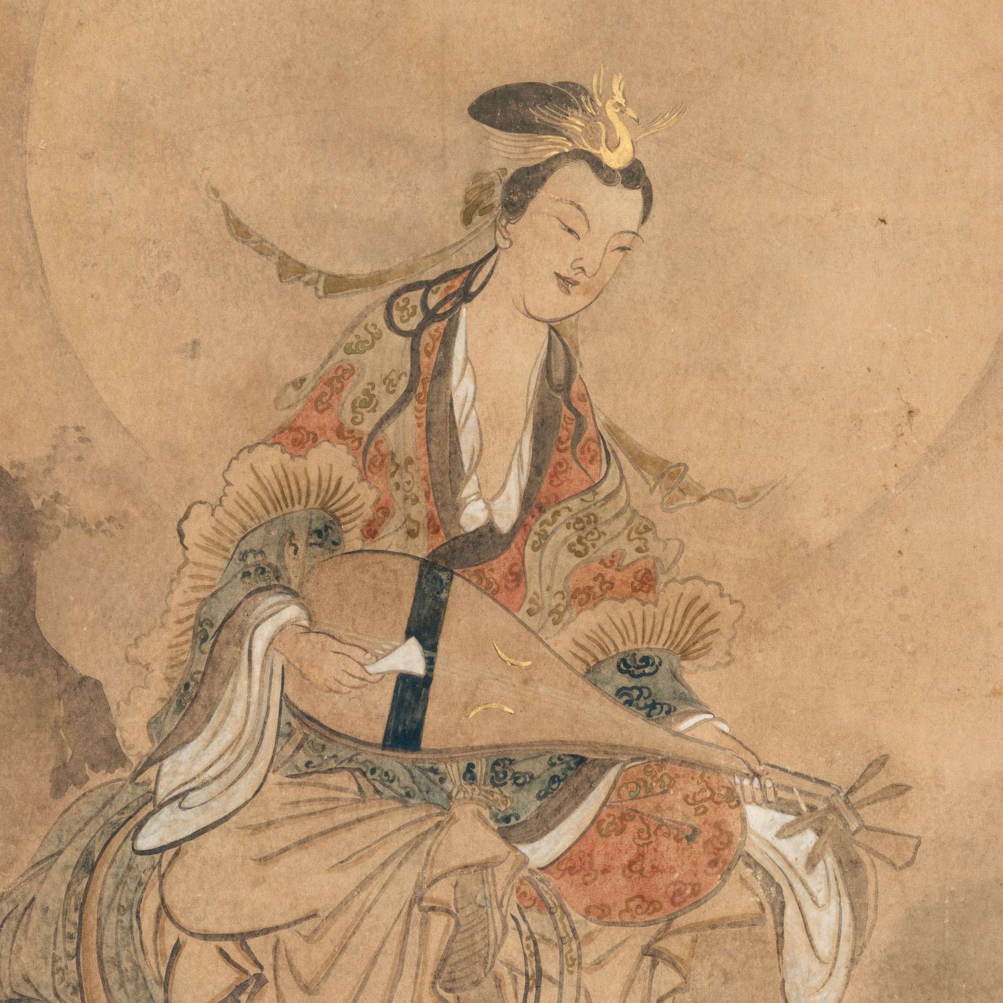 Giappone, Scroll raffigurante Saraswati Benzaiten con sigilli, periodo Edo