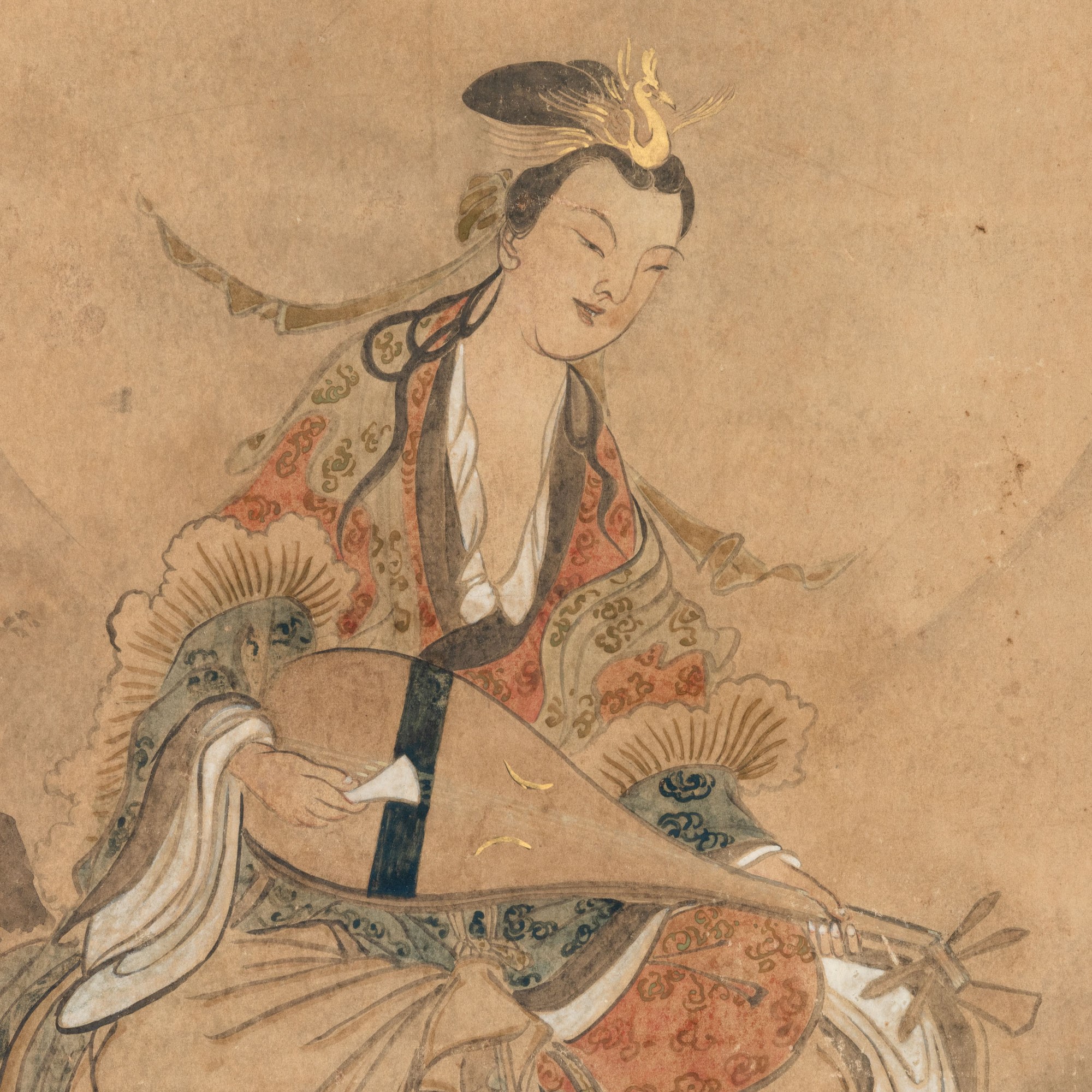 Giappone, Scroll raffigurante Saraswati Benzaiten con sigilli, periodo Edo
