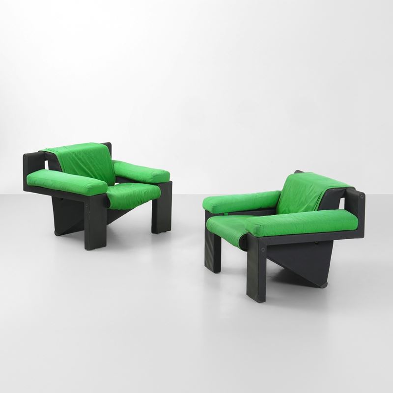 Massimo Morozzi : Due poltrone mod. Identikit  - Asta Design Lab - Cambi Casa d'Aste