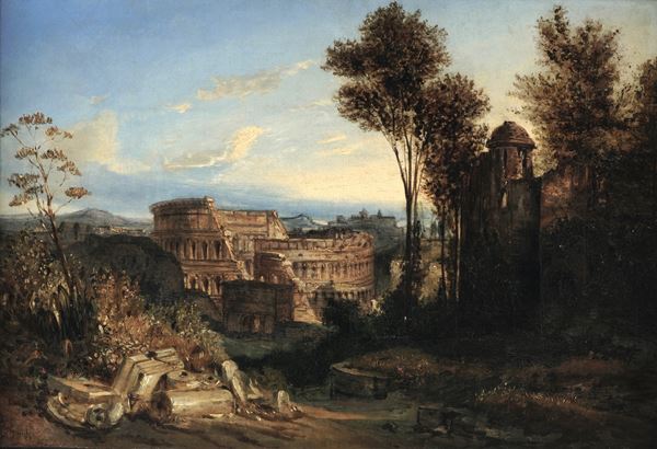 Giacinto Gigante - Veduta di Roma con il Colosseo