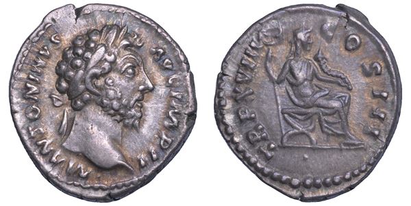 SHIPPING ONLY IN ITALY. MARCO AURELIO, 161-180. Denario.