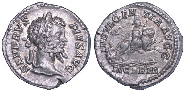 SHIPPING ONLY IN ITALY. SETTIMIO SEVERO, 193-211. Denario, 203.