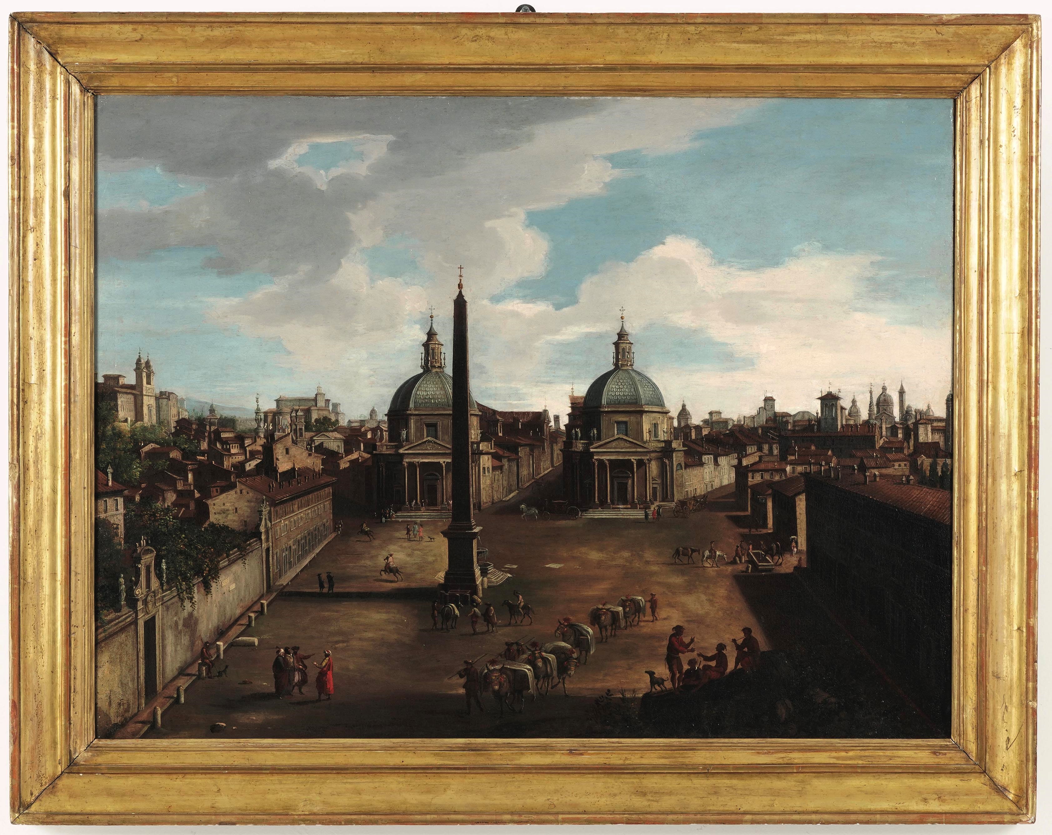 Jacob Van Lint - Veduta di Piazza del Popolo a Roma
