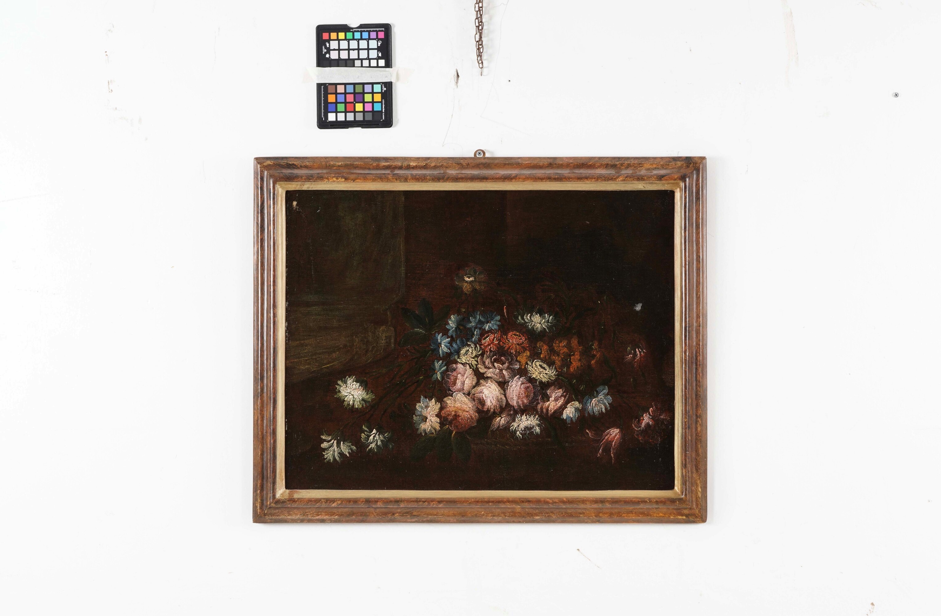 Scuola del XVIII secolo, Natura morta con fiori, olio su tela