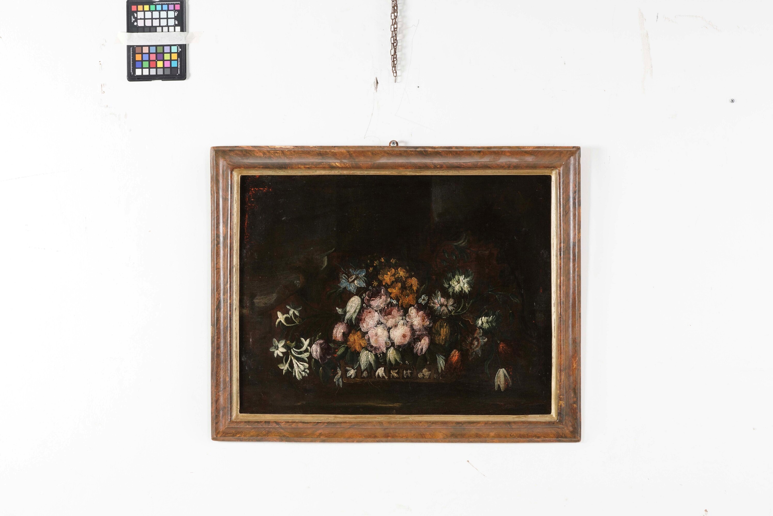 Scuola del XVIII secolo, Natura morta con fiori, olio su tela