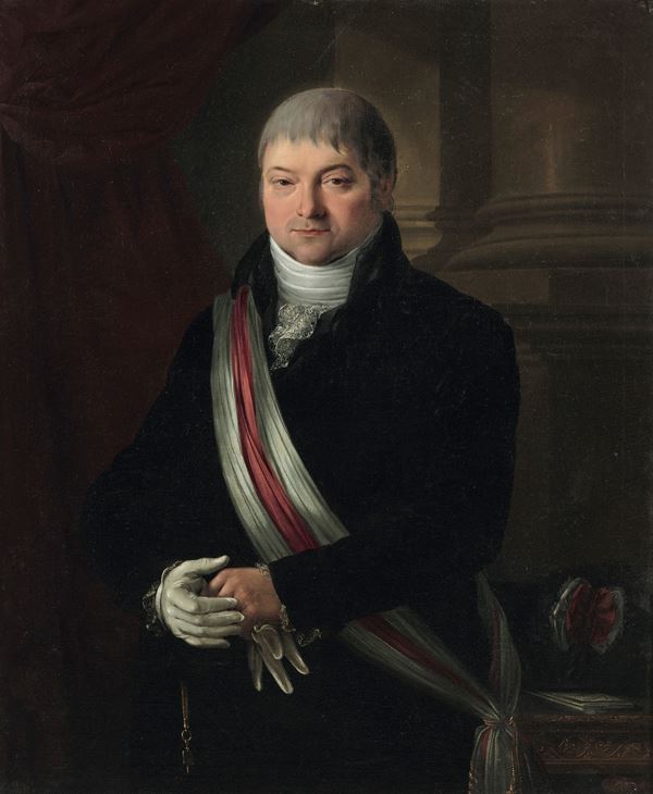 Scuola del XVIII secolo Ritratto del senatore Tommaso Langlade
