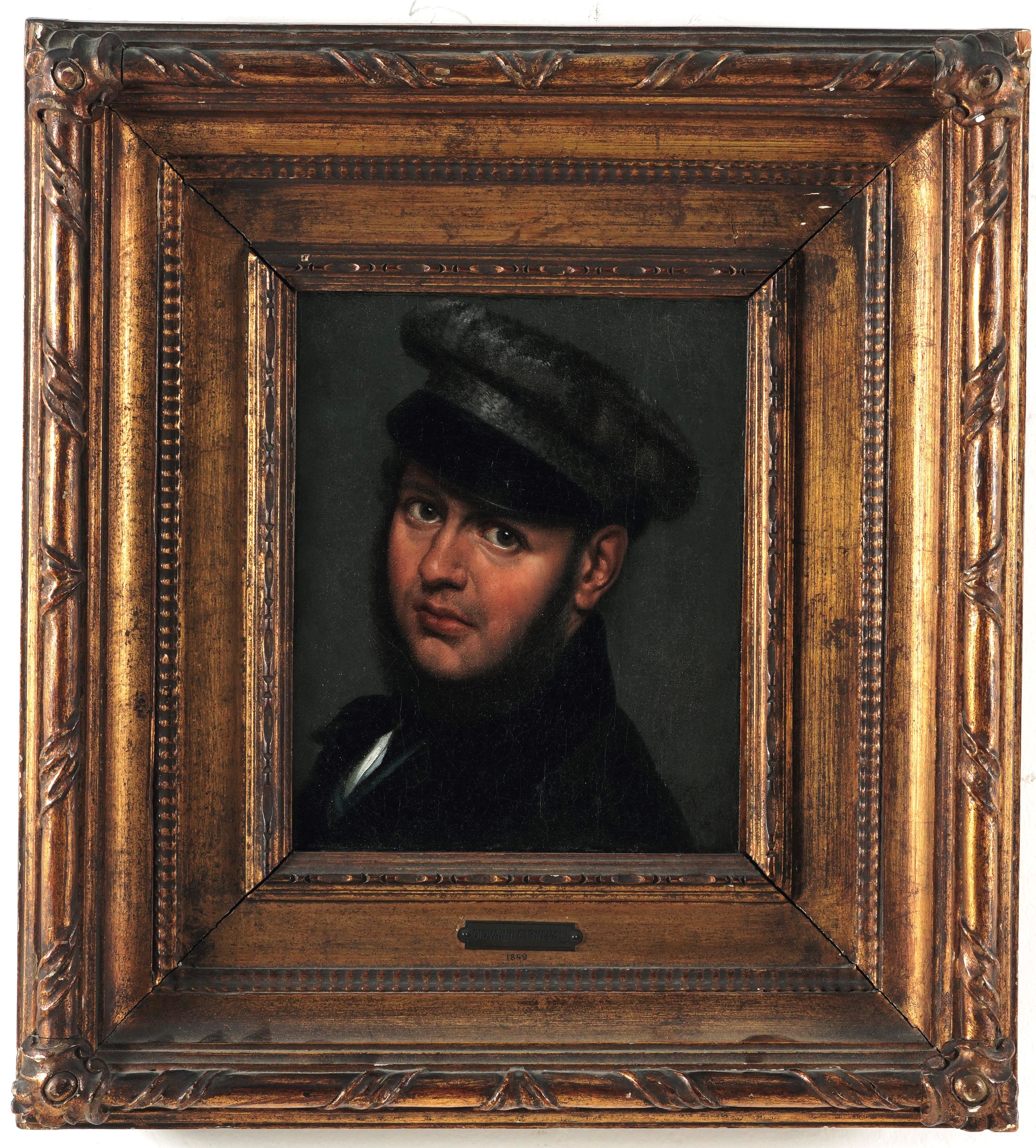 Giovanni Carnovali Detto il Piccio - Ritratto del pittore Ronzani, olio su tela