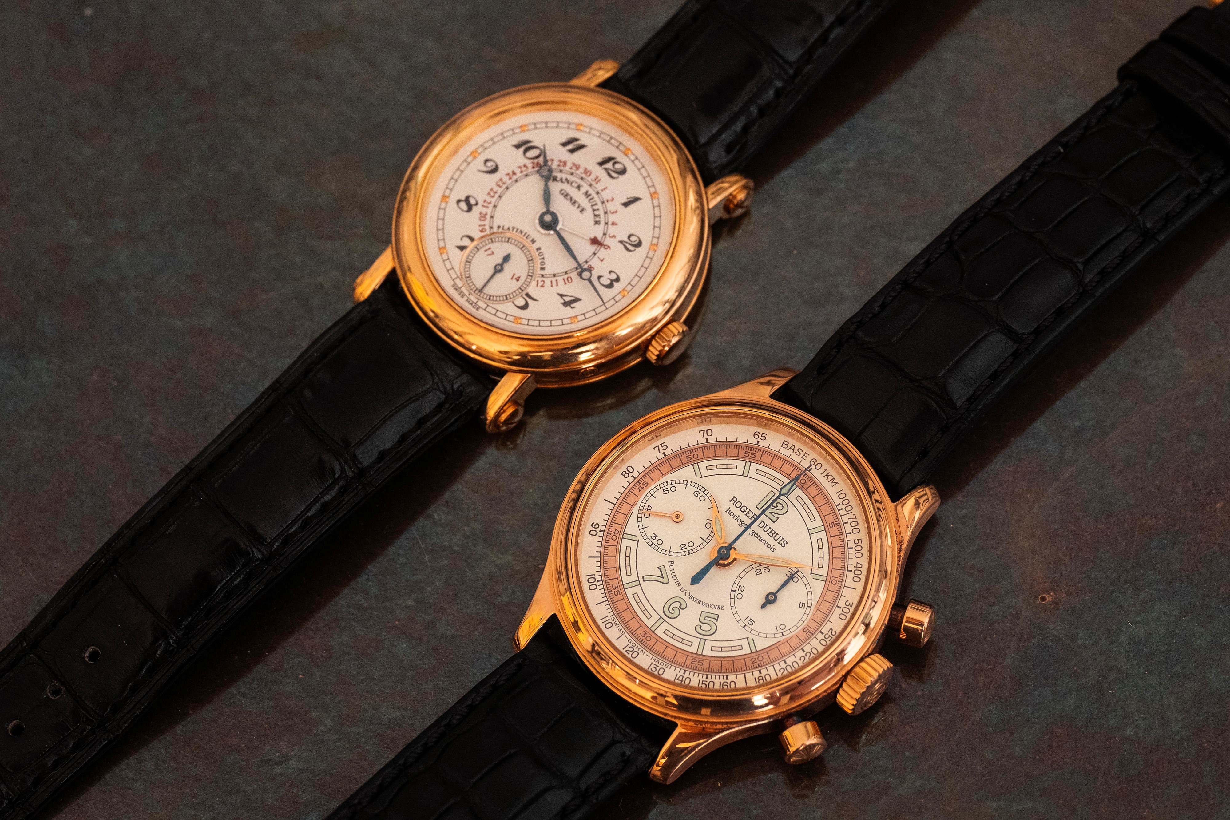 Roger Dubuis - Hommage Chronograph ref. H37, oro rosa 18k con quadrante bitonale e fondello a vis...