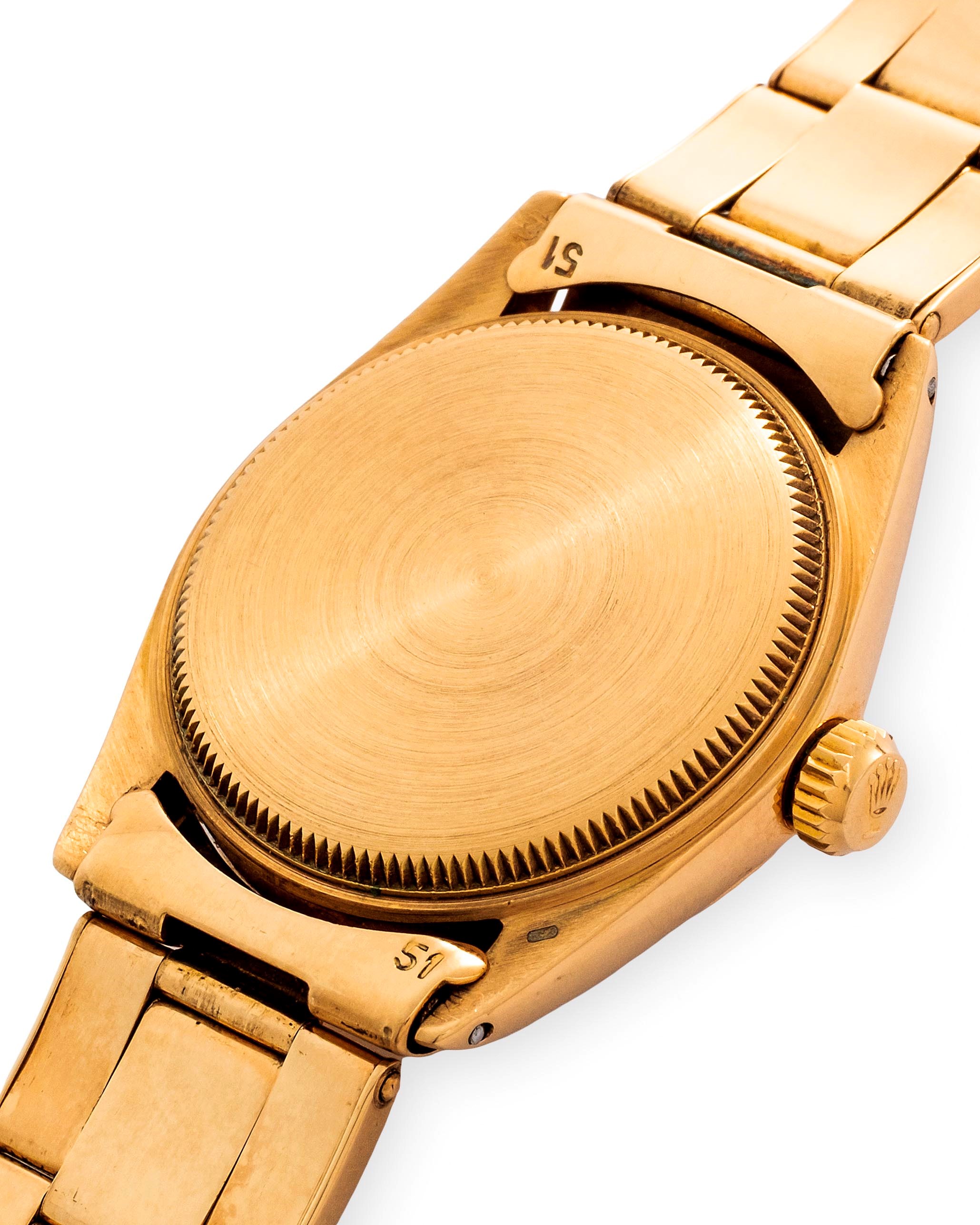 Rolex - Oyster Perpetual ref. 6551 (circa 1964) in oro giallo 18k, quadrante argentè Soleil
