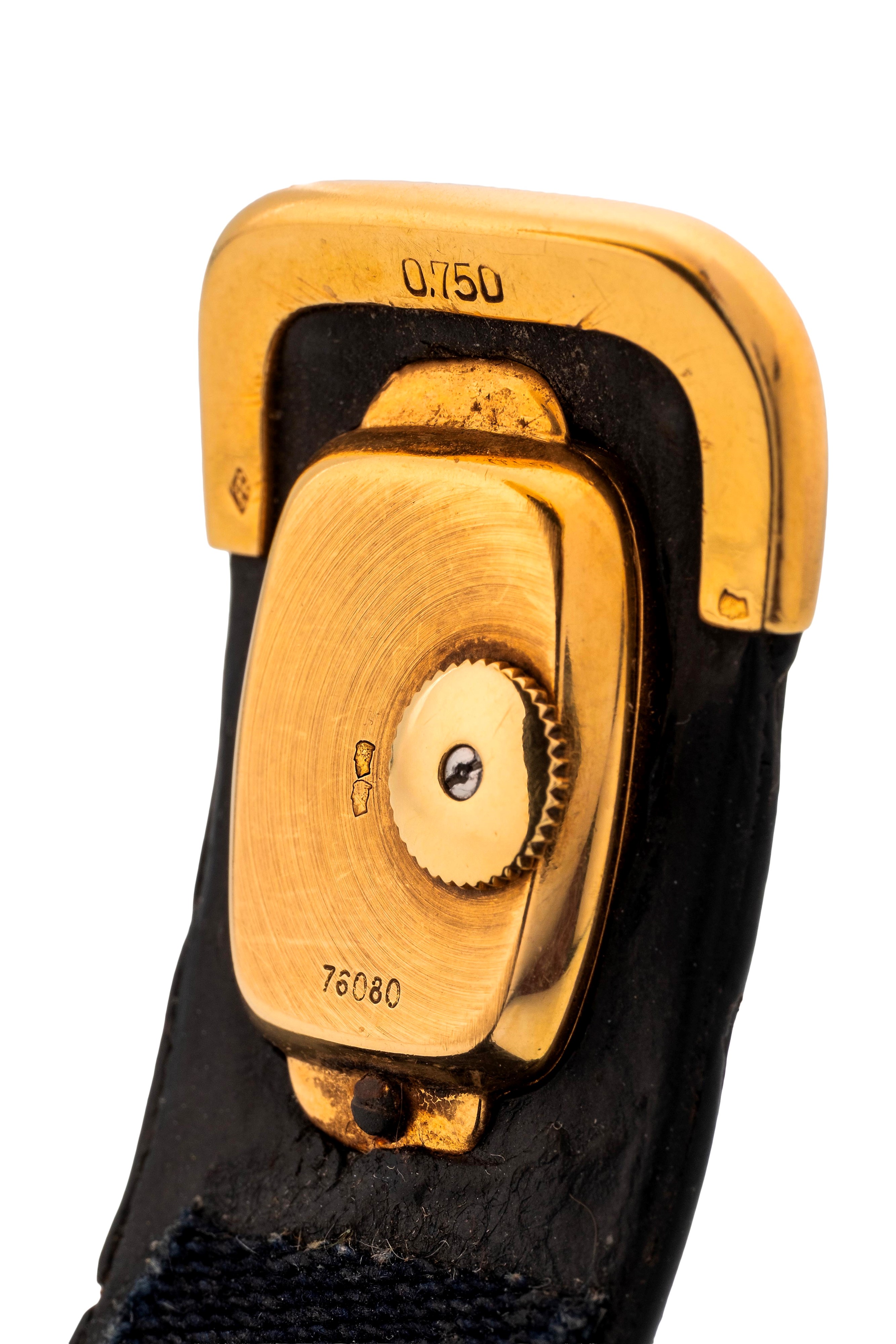 Eberhard & Co - Cuff Watch Duoplan in oro giallo 18k con quadrante champagne firmato “Faraone”, c...
