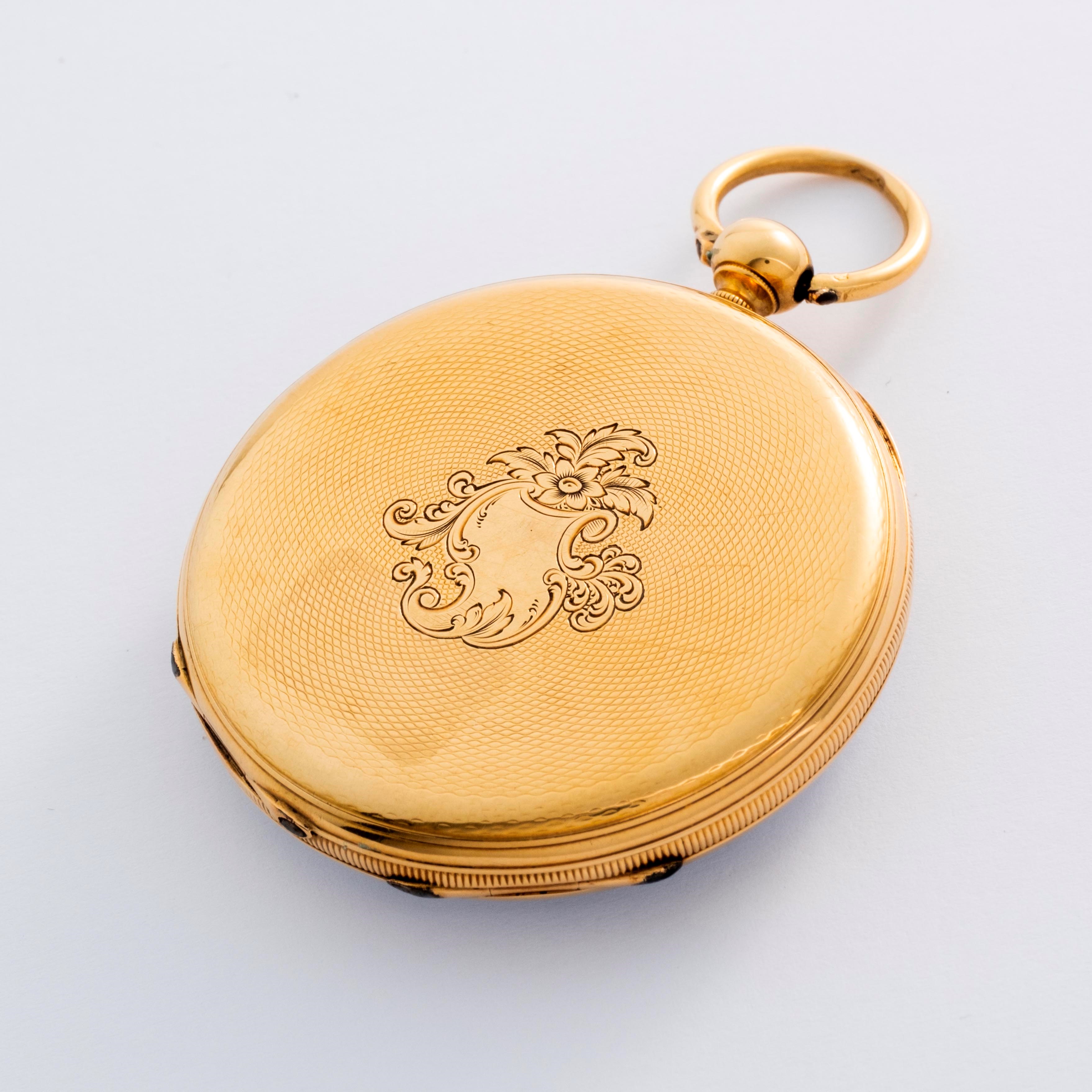 Vacheron & Constantin - Orologio da tasca Openface in oro giallo 18k con carica a chiavetta, circ...