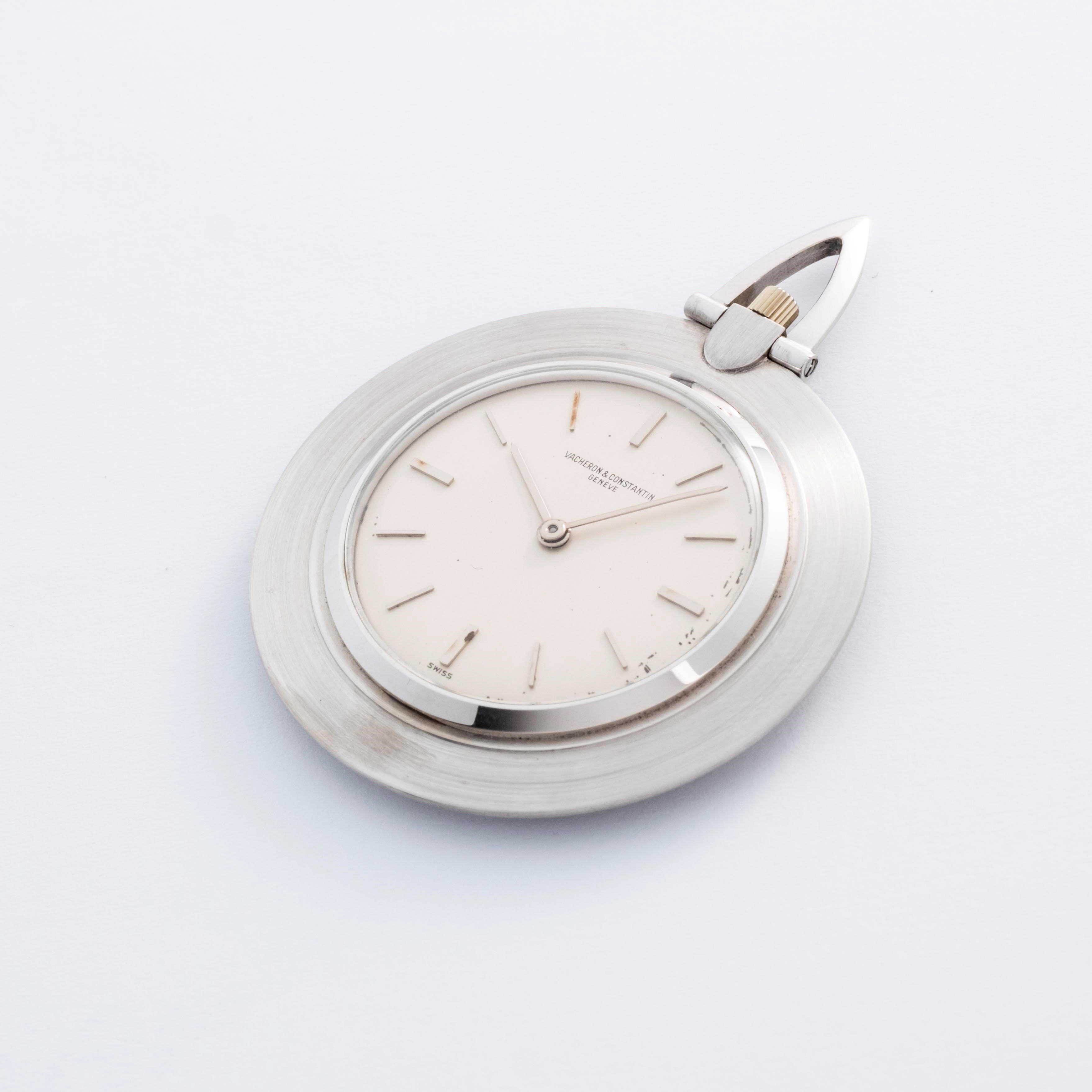 Vacheron & Constantin - Orologio da tasca Extrapiatto in oro bianco 18k con carica manuale (circa...