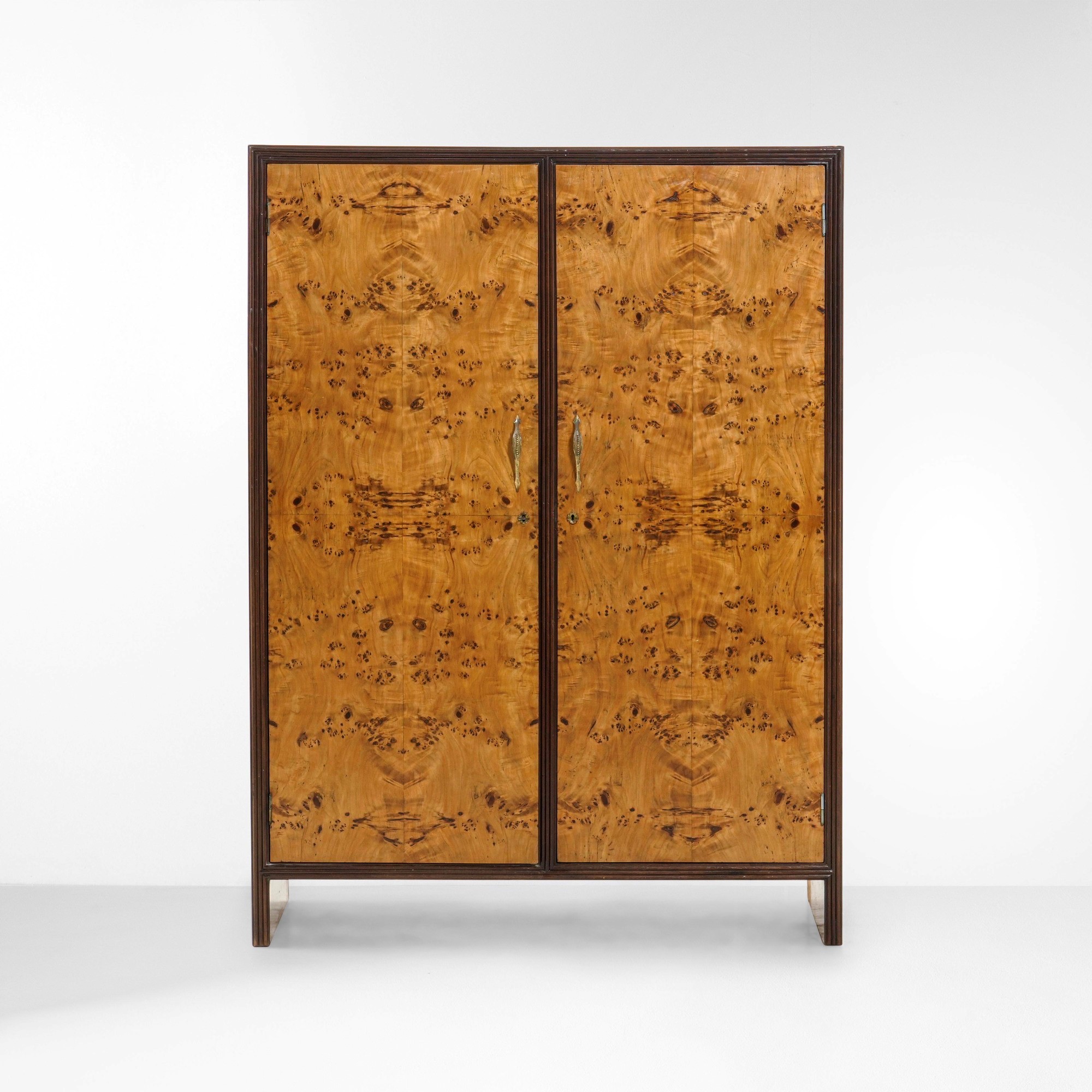 Italia, Armadio in legno con impiallacciatura di radica (stile Art Déco/Art Nouveau), circa 1940