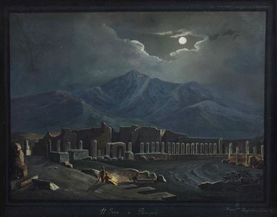 Notturno con veduta dei Fori a Pompei