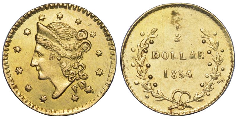 USA - CALIFORNIA. 1/2 Dollar 1854 token.  - Auction Light Numismatics - Cambi Casa d'Aste
