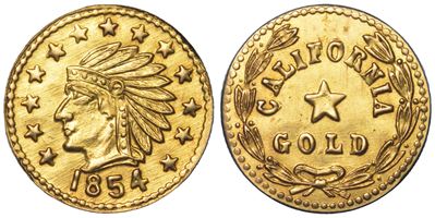 Token “California Gold”, diametro 9,20 mm