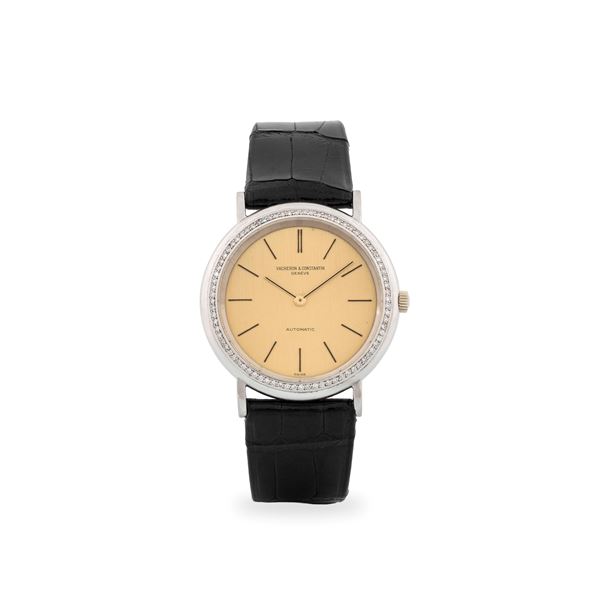 Patrimony ref 43034 in Platino 950 e diamanti, quadrante champagne, circa 1960