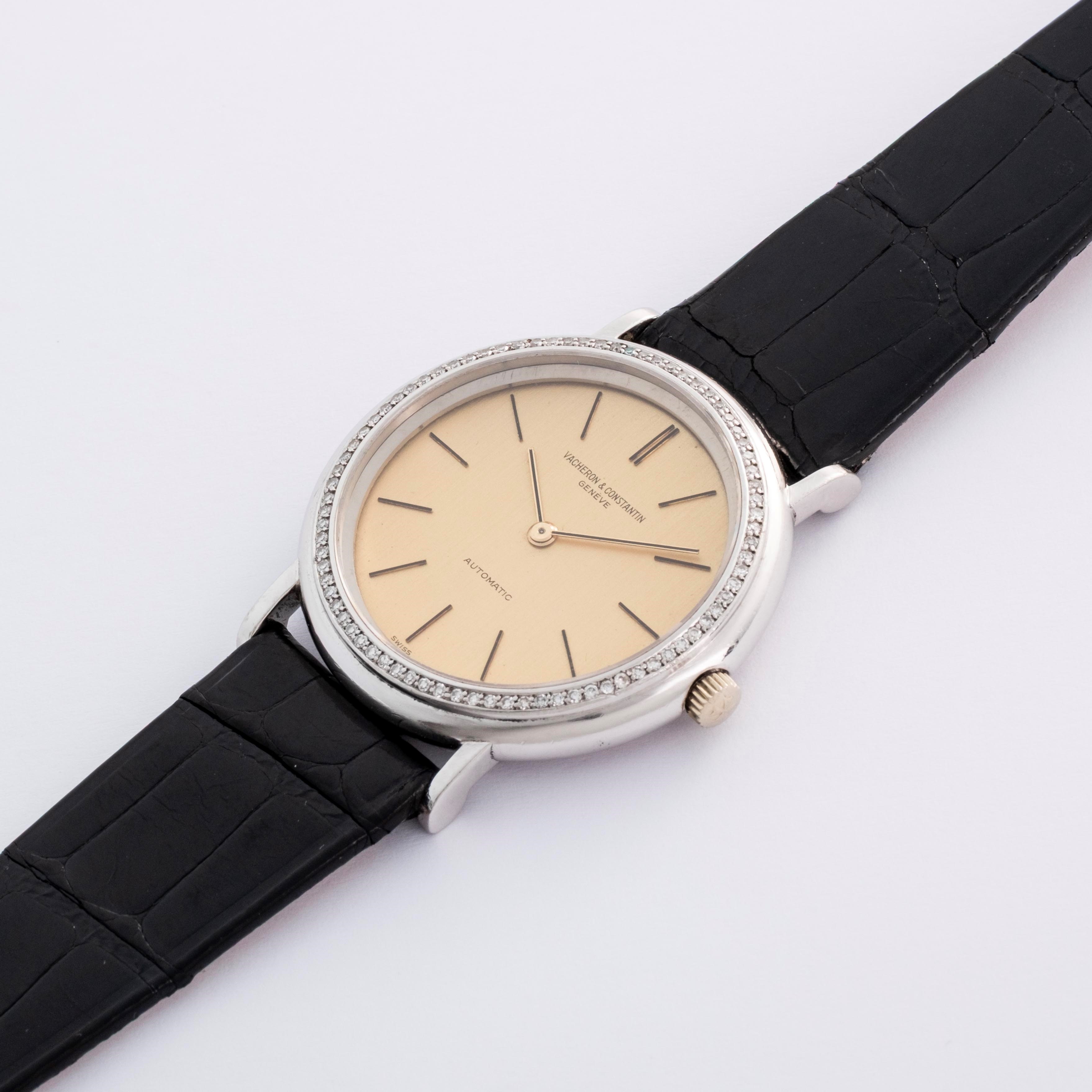 Vacheron & Constantin - Patrimony ref. 43031 in platino 950 e diamanti, quadrante champagne, circ...
