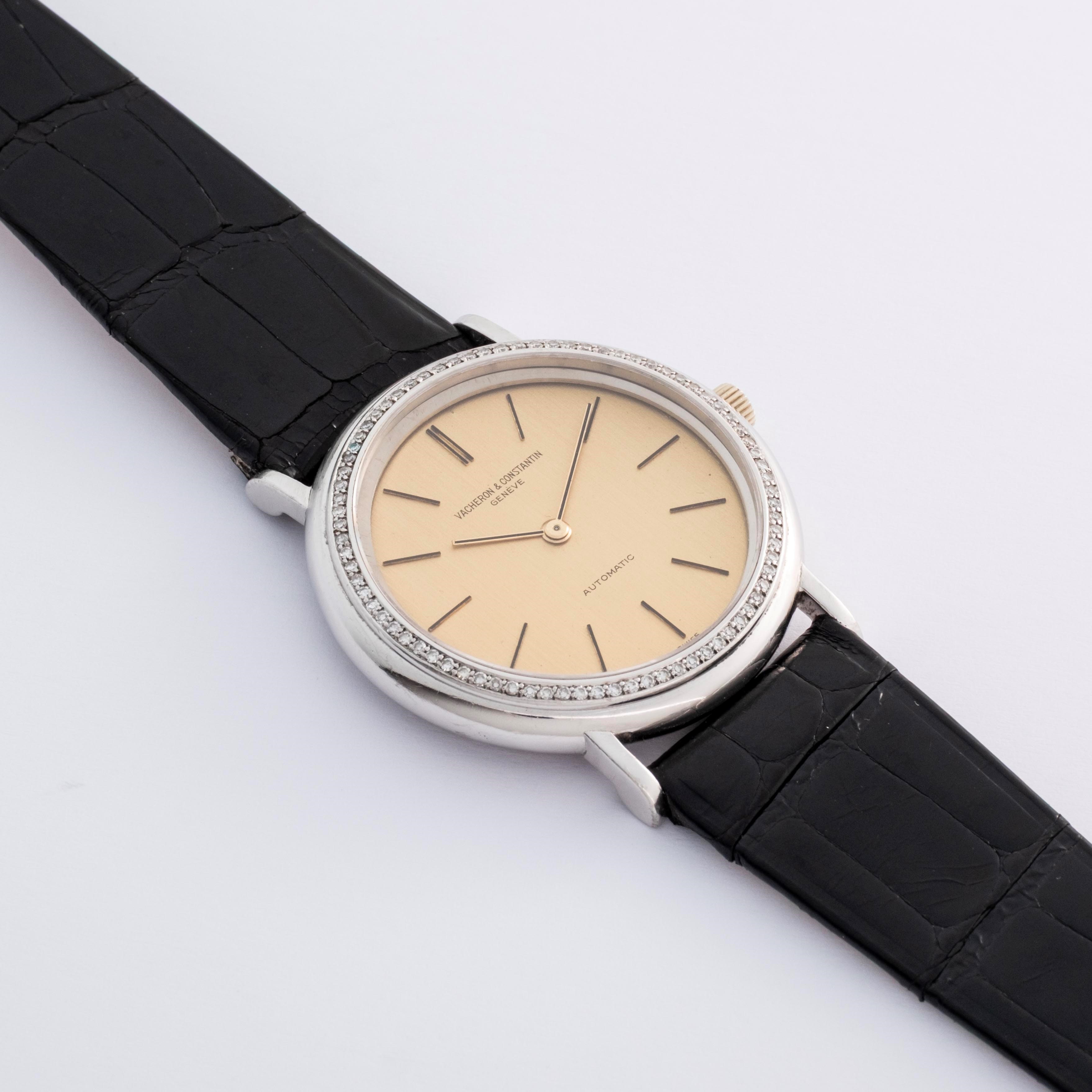 Vacheron & Constantin - Patrimony ref. 43031 in platino 950 e diamanti, quadrante champagne, circ...