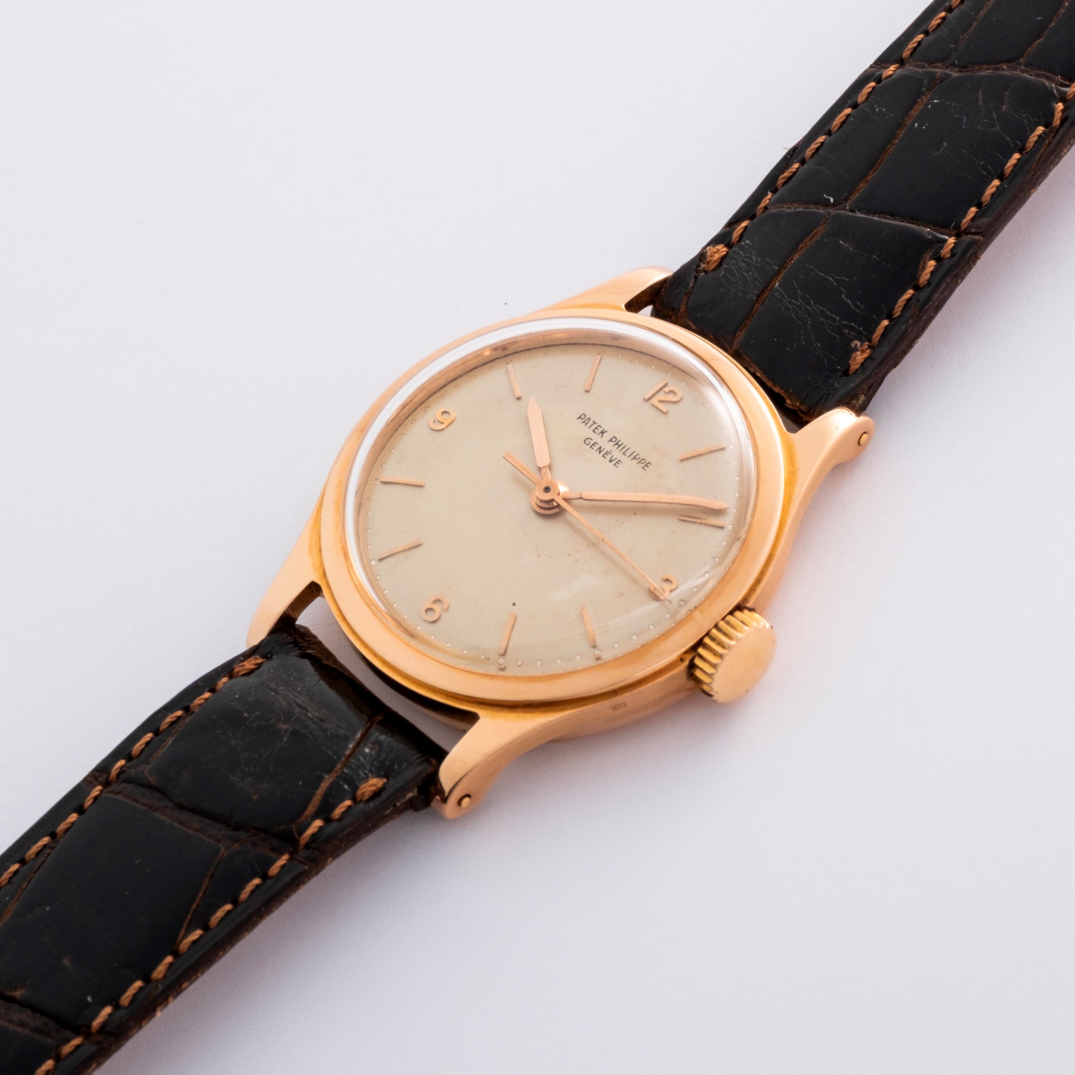 Patek Philippe - Calatrava ref. 2508, orologio da polso in oro rosa 18k con quadrante argentè (ci...