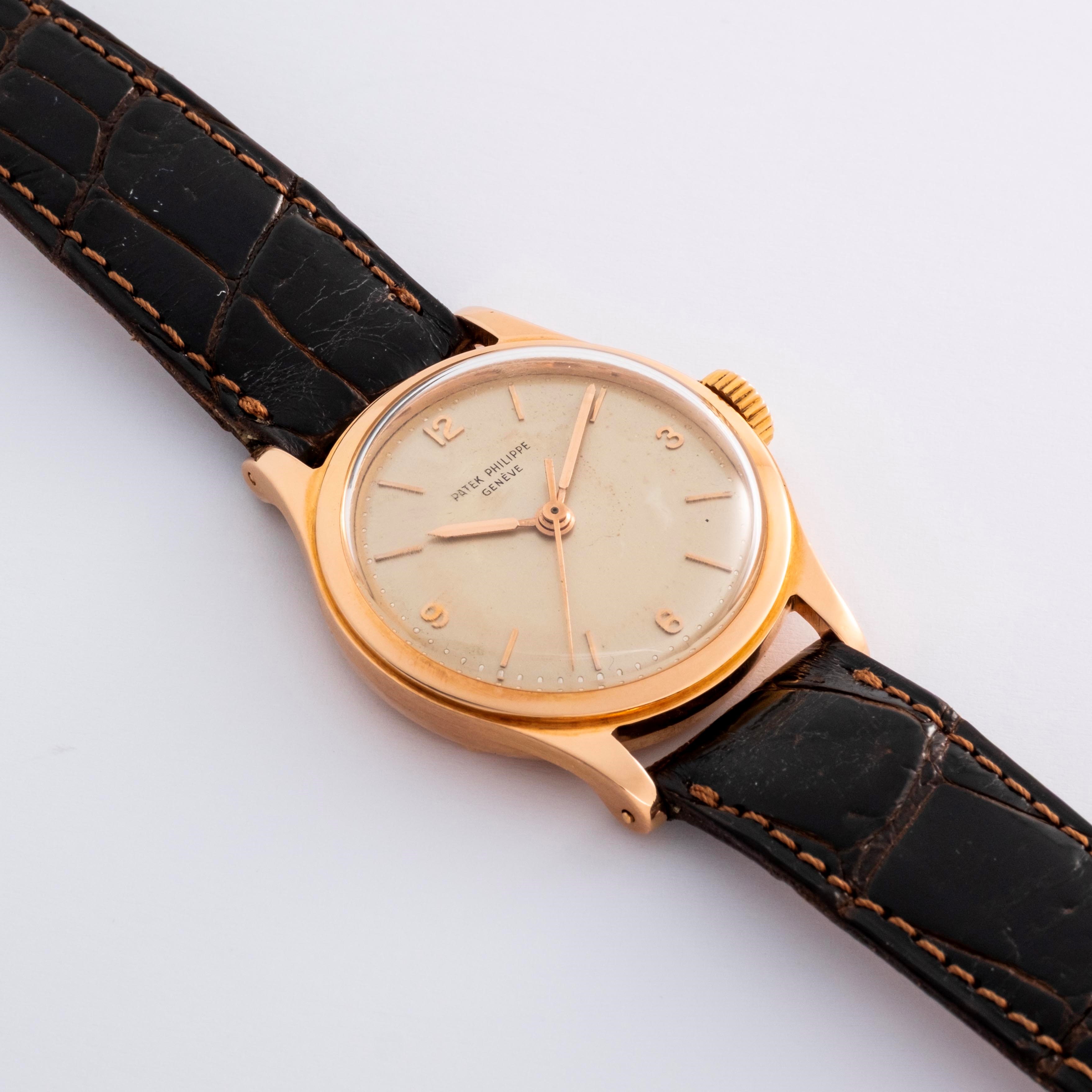 Patek Philippe - Calatrava ref. 2508, orologio da polso in oro rosa 18k con quadrante argentè (ci...