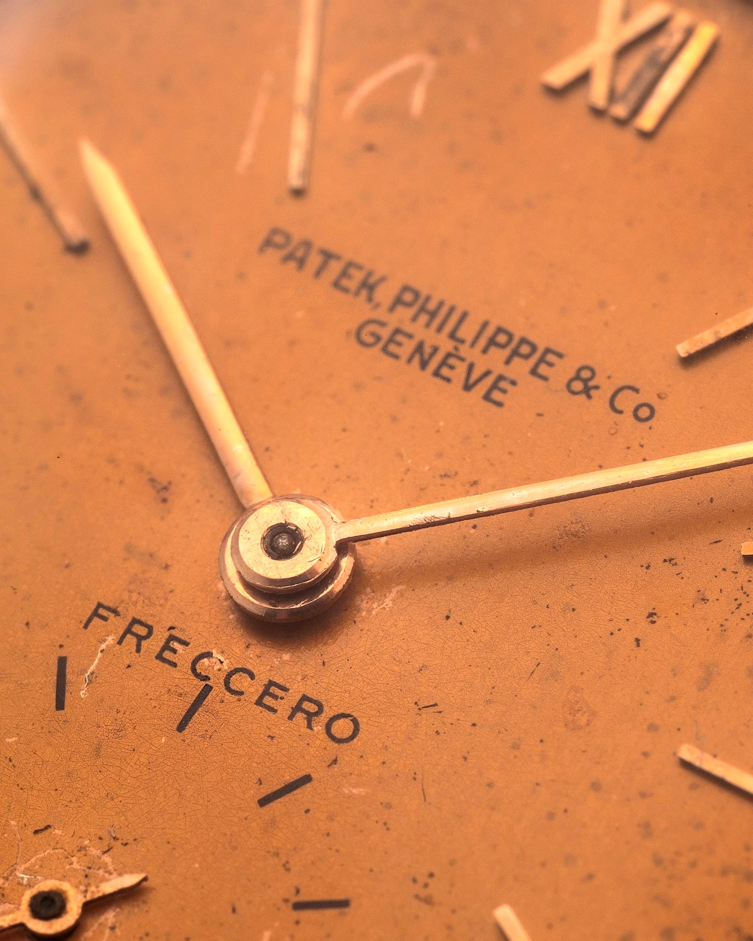 Patek Philippe - Hooded Lugs ref. 544 in acciaio e oro rosa, quadrante rosa firmato Freccero (cir...