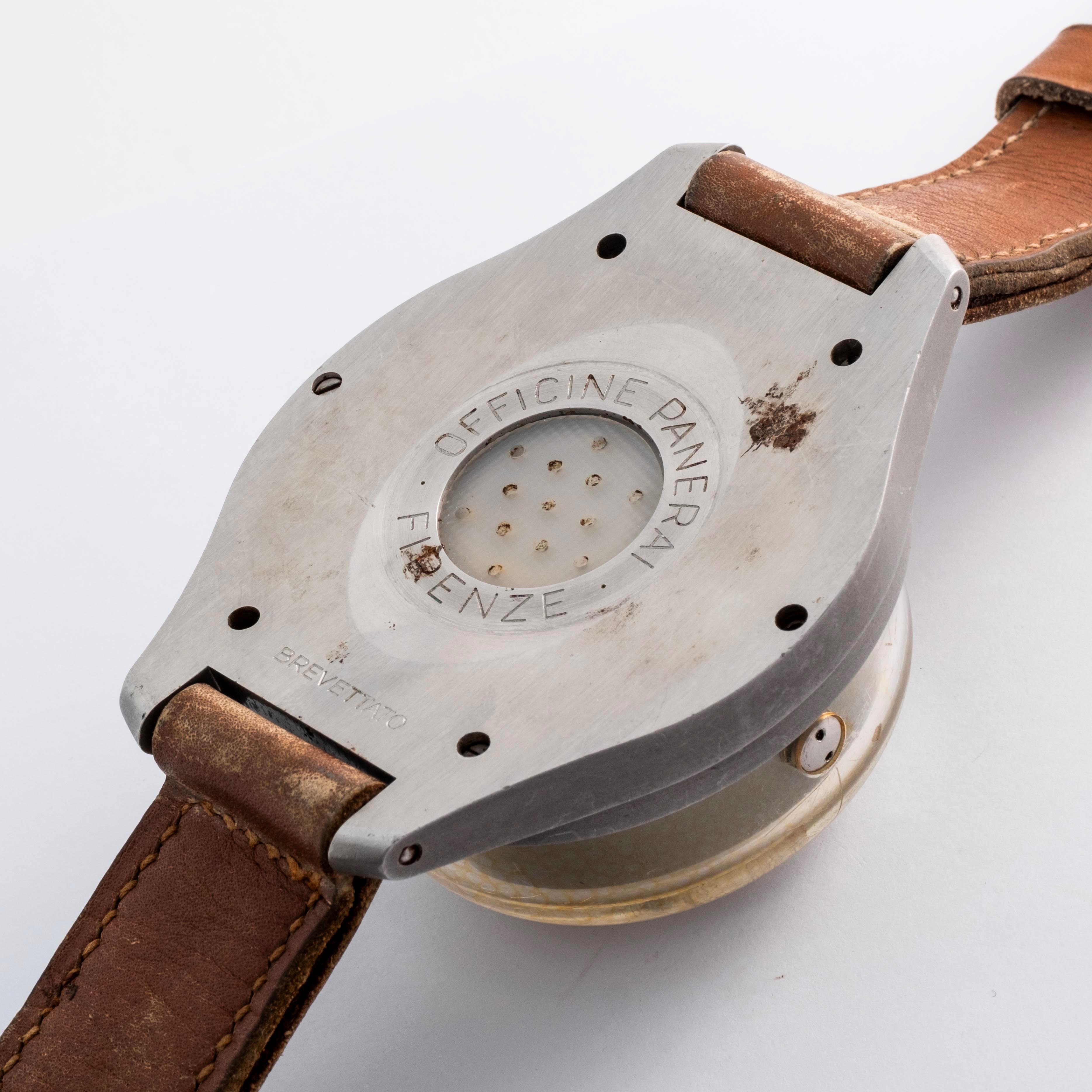 Officine Panerai - Profondimetro Luminor in acciaio con quadrante nero opaco (scala 5–40 metri), ...