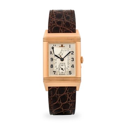 Reverso “Grand Taille” ref. 270.2.64 in oro rosa 18k con quadrante argenté guilloché