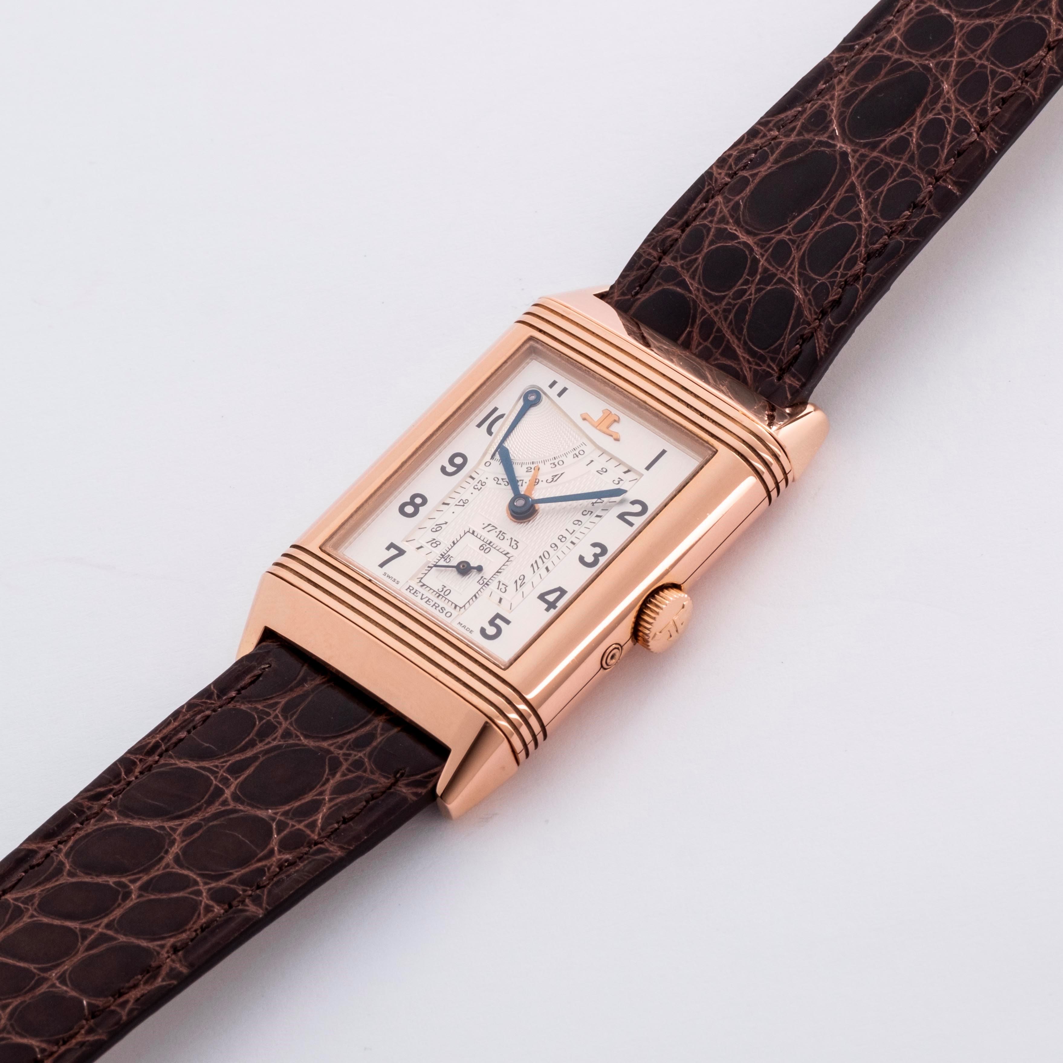 Jaeger-lecoultre - Reverso “Grand Taille” ref. 270.2.64 in oro rosa 18k con quadrante argenté gui...