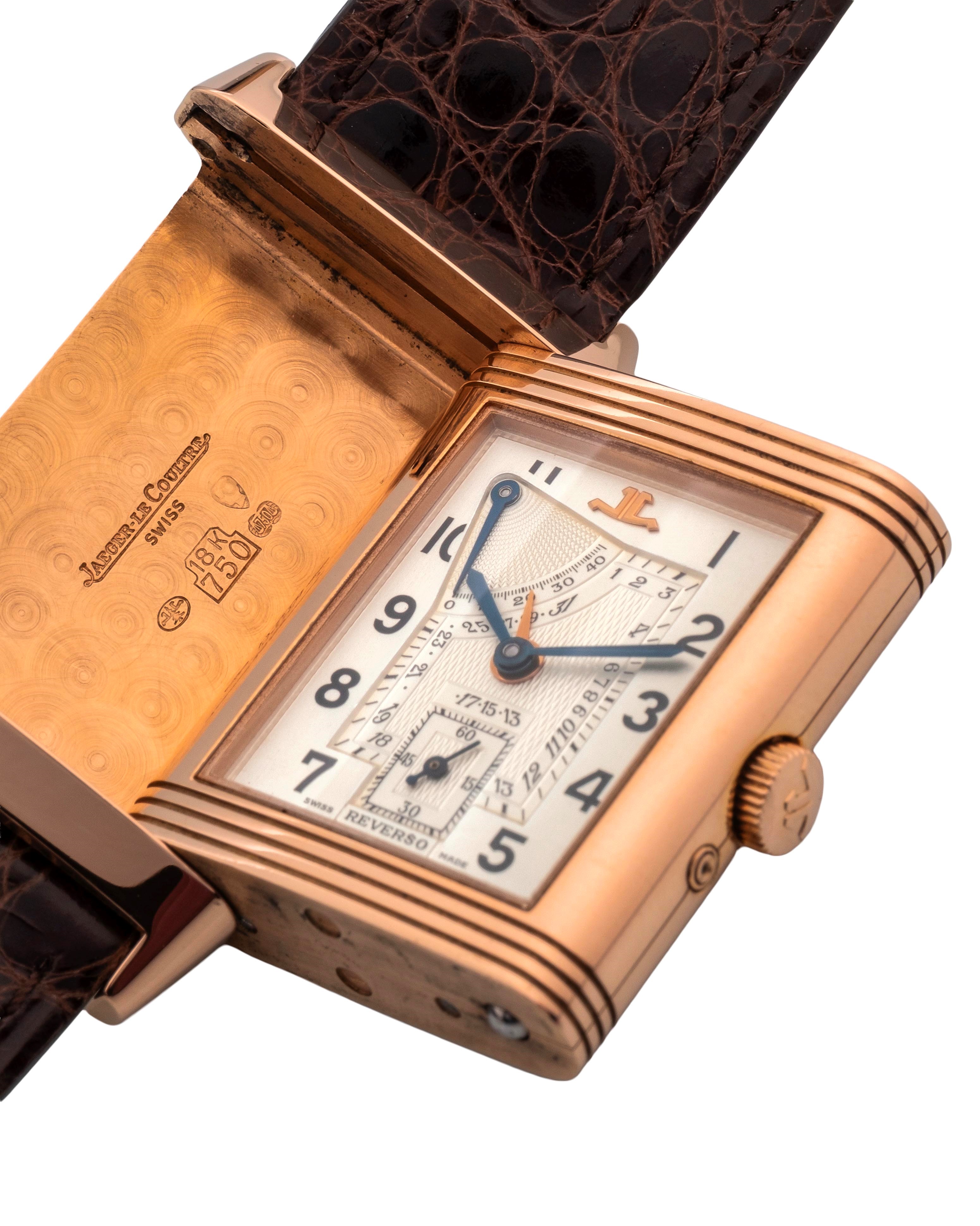 Jaeger-lecoultre - Reverso “Grand Taille” ref. 270.2.64 in oro rosa 18k con quadrante argenté gui...