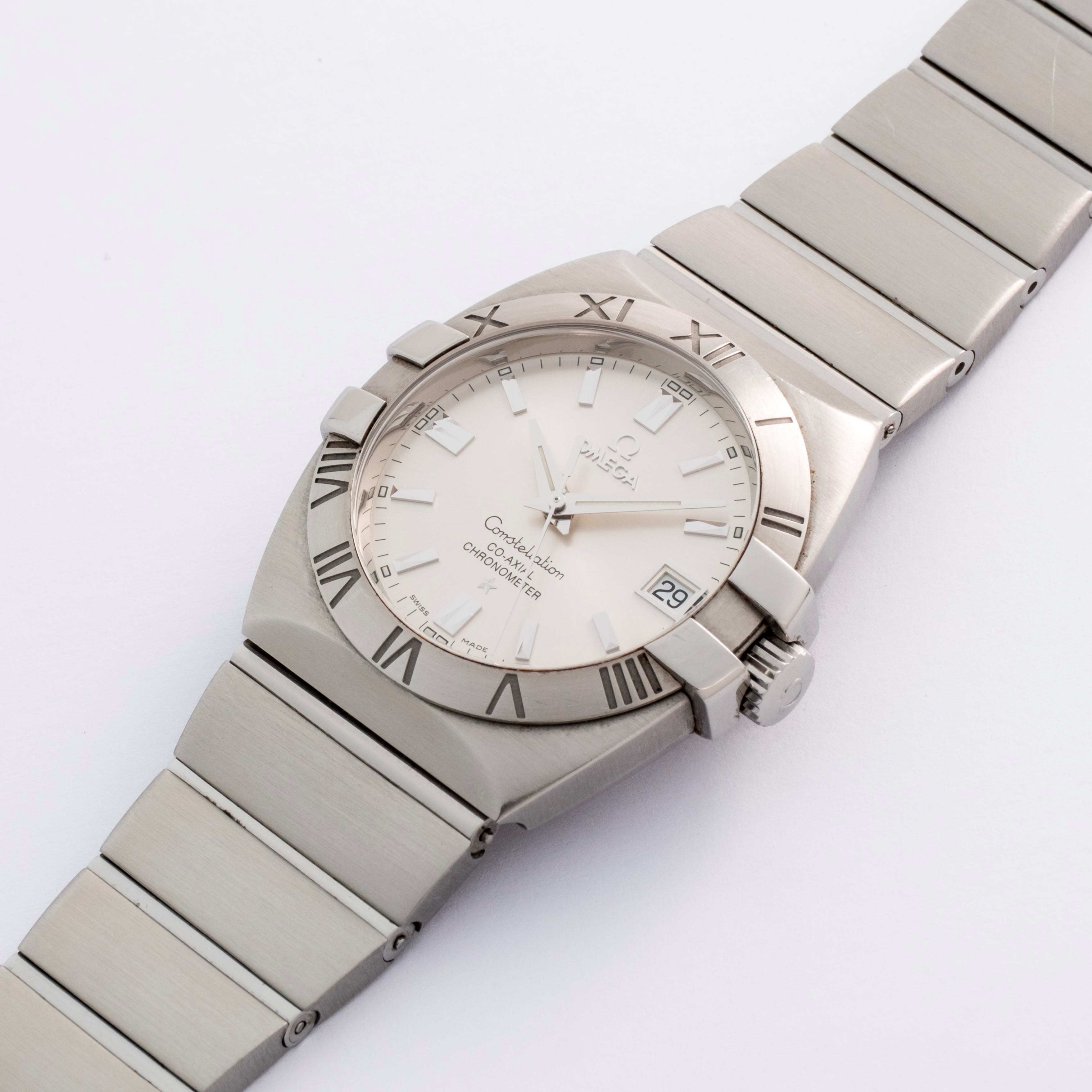 Omega - Constellation Double Eagle ref. 1501.30.00, acciaio con fondello a vista e datario