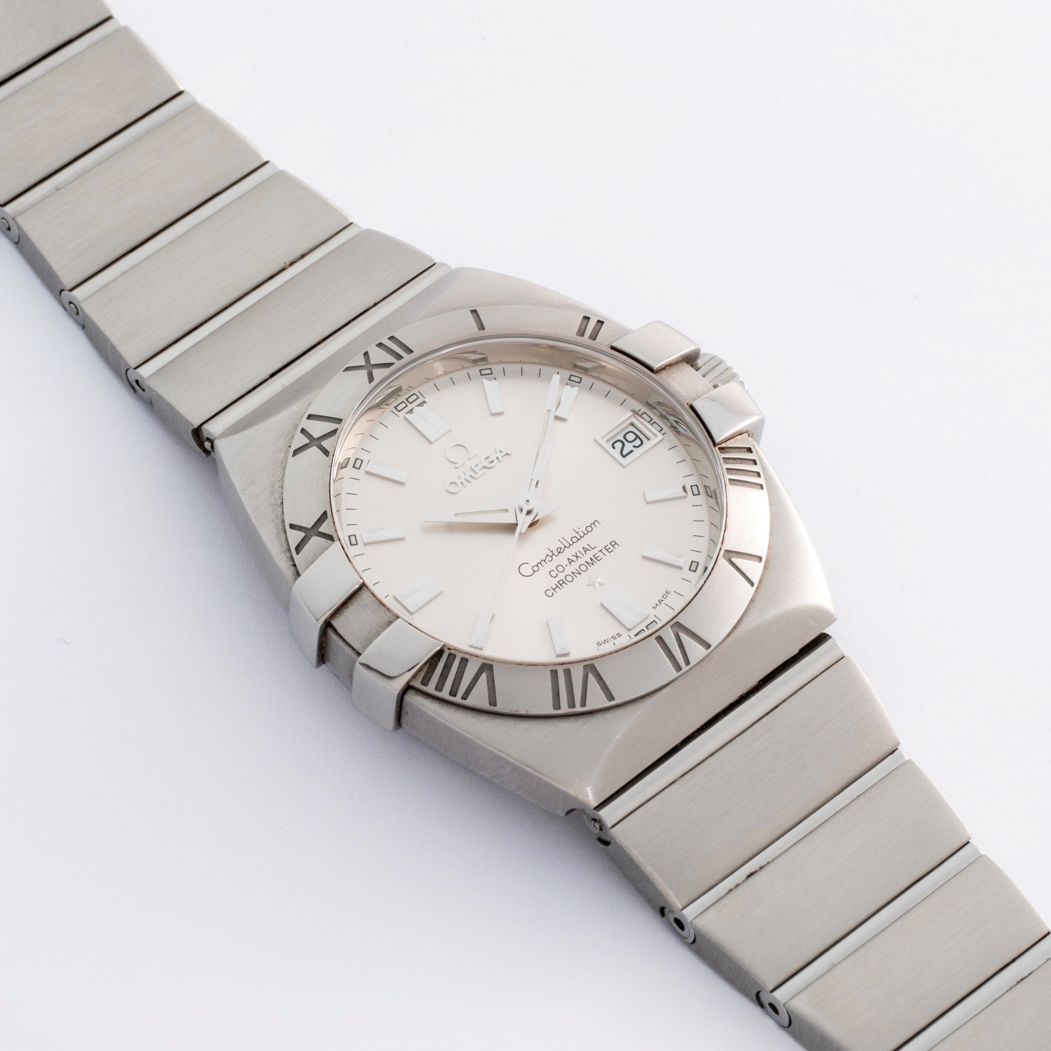 Omega - Constellation Double Eagle ref. 1501.30.00, acciaio con fondello a vista e datario