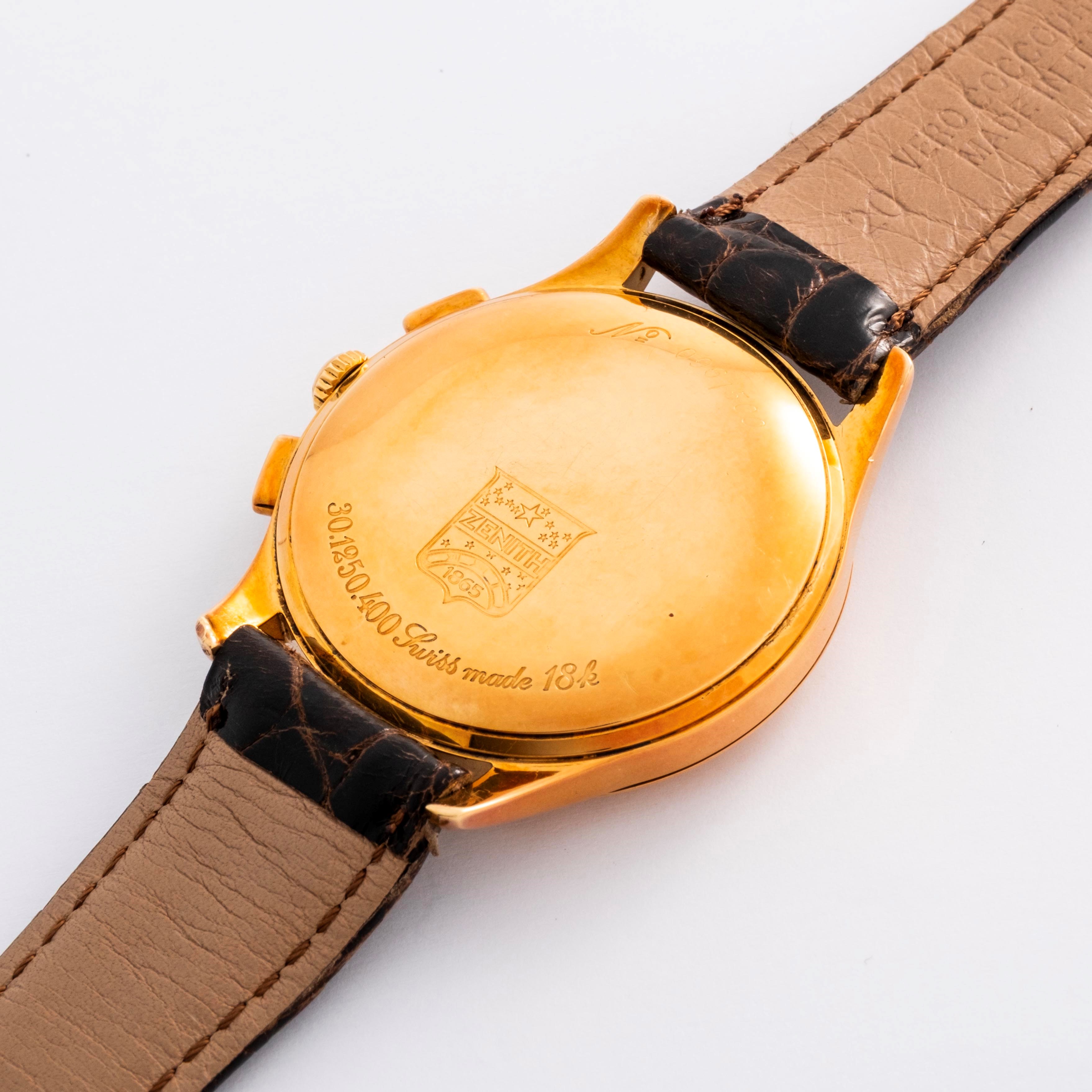 Zenith - El Primero in oro giallo 18k con quadrante bianco e datario (96/500)