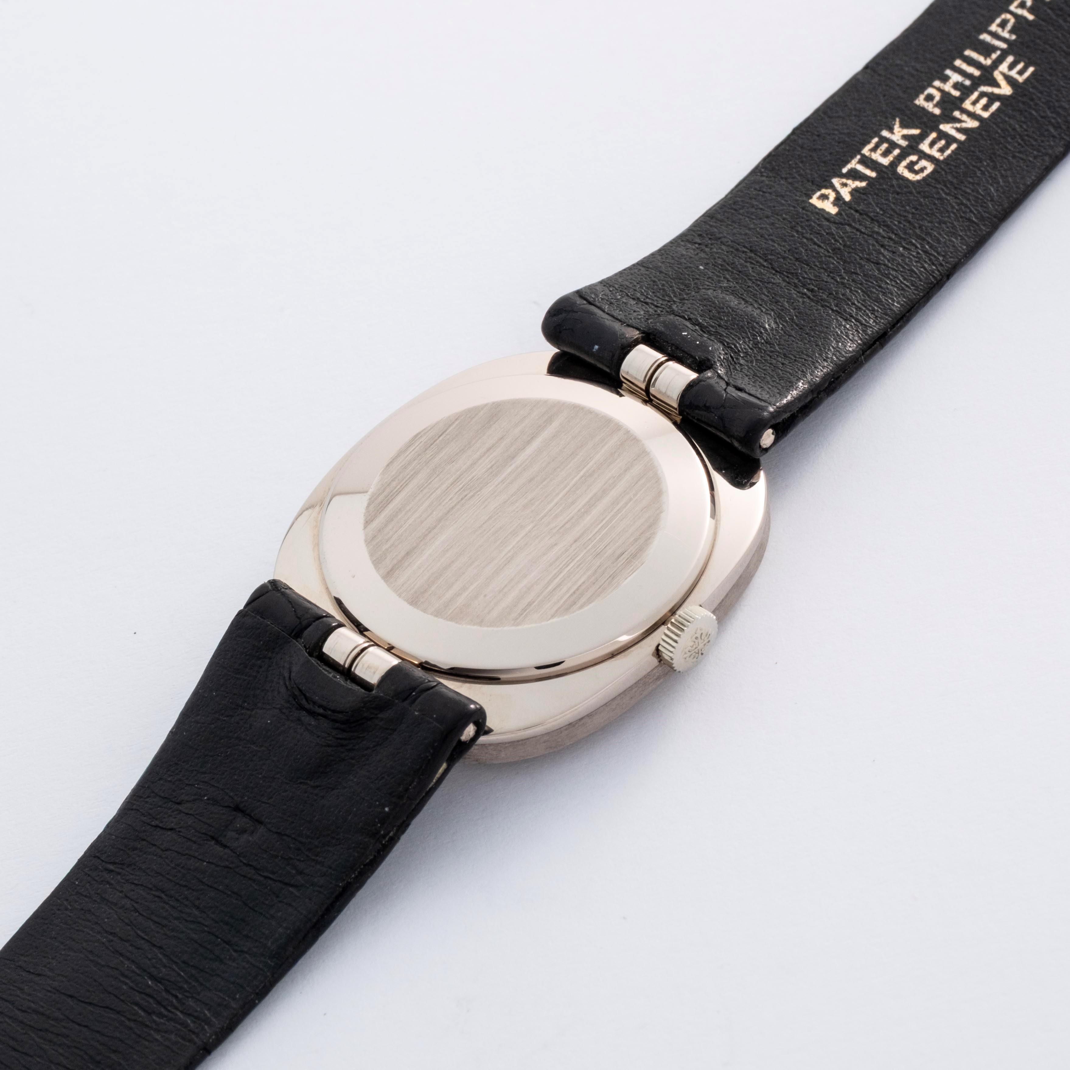 Patek Philippe - Ellipse ref. 3548 in oro bianco 18k con quadrante argentè Soleil (circa 1980)