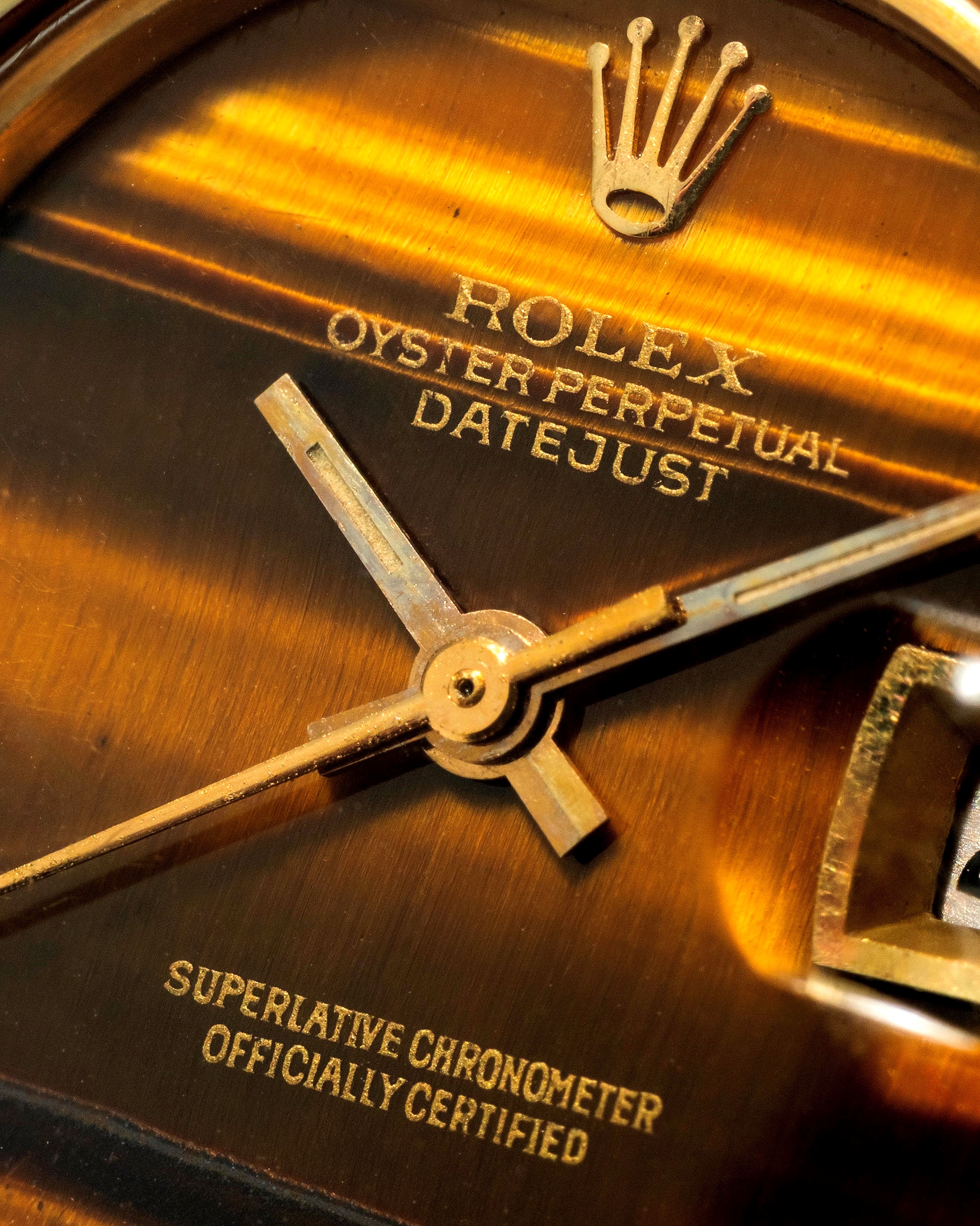 Rolex - Lady Datejust ref. 6917 in oro giallo 18k con quadrante “Occhio di tigre”, circa 1975